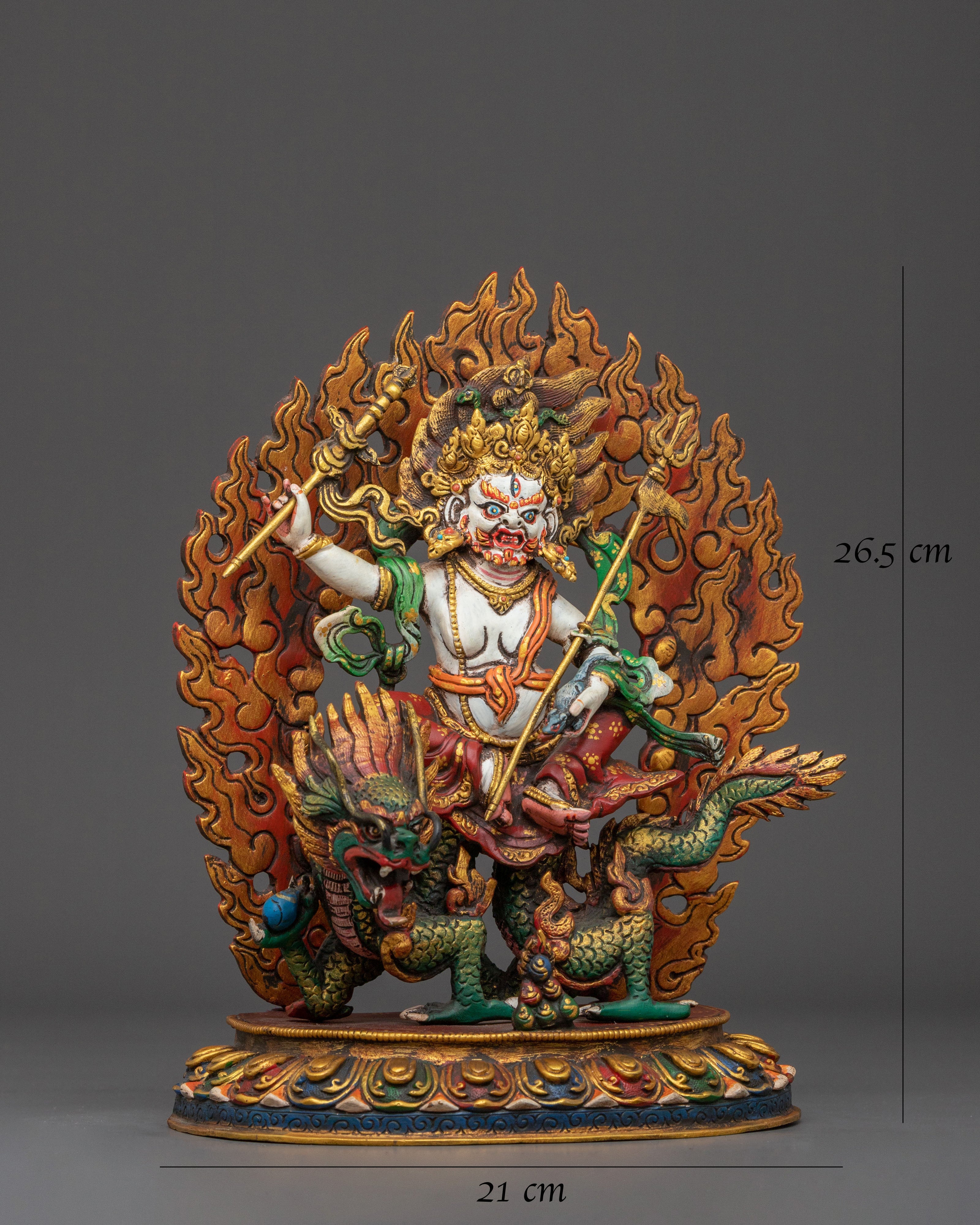 White Dzambhala Figurine | Tibetan Wealth Deity