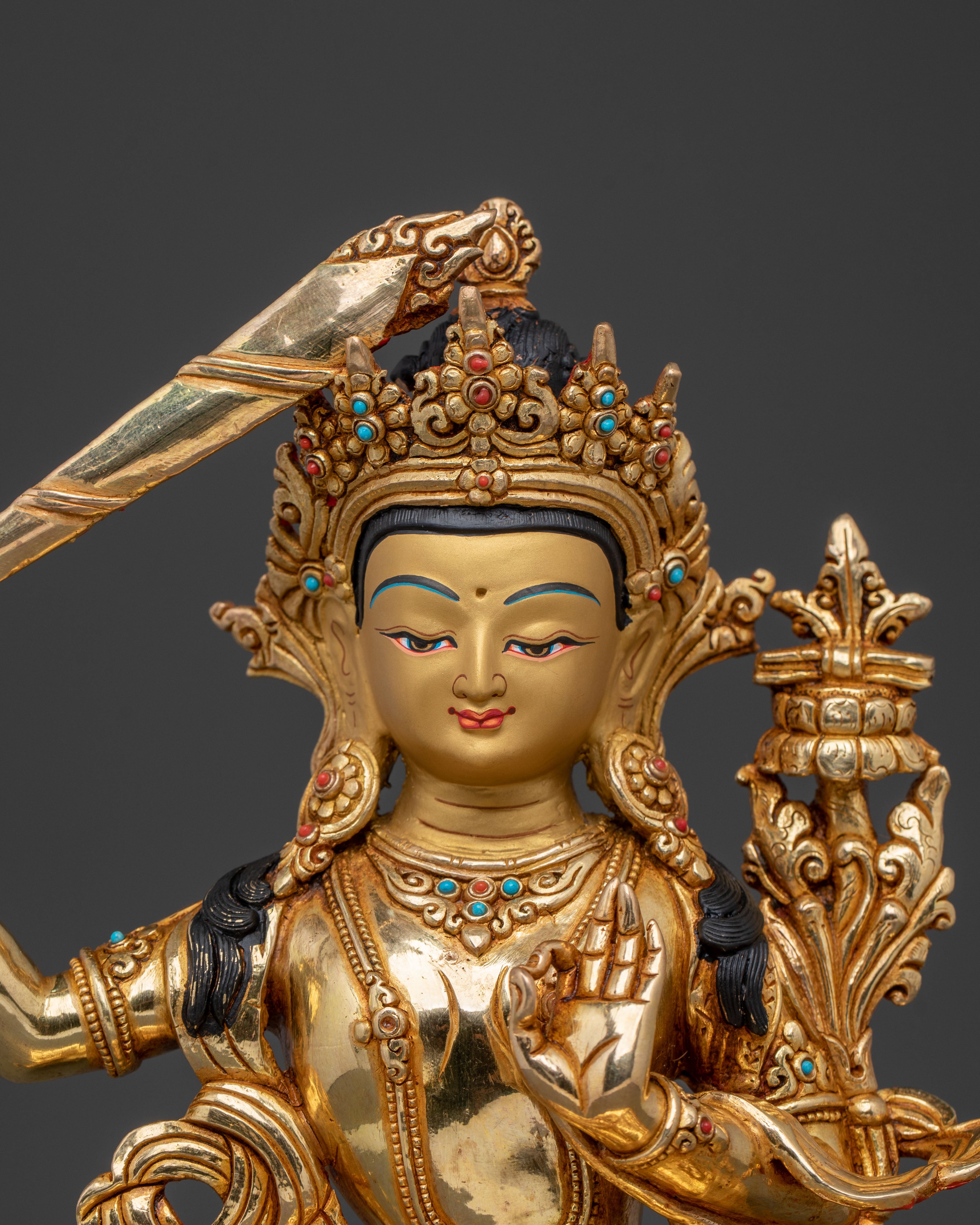 Manjushri Sacred Statue | Wisdom Bodhisattva