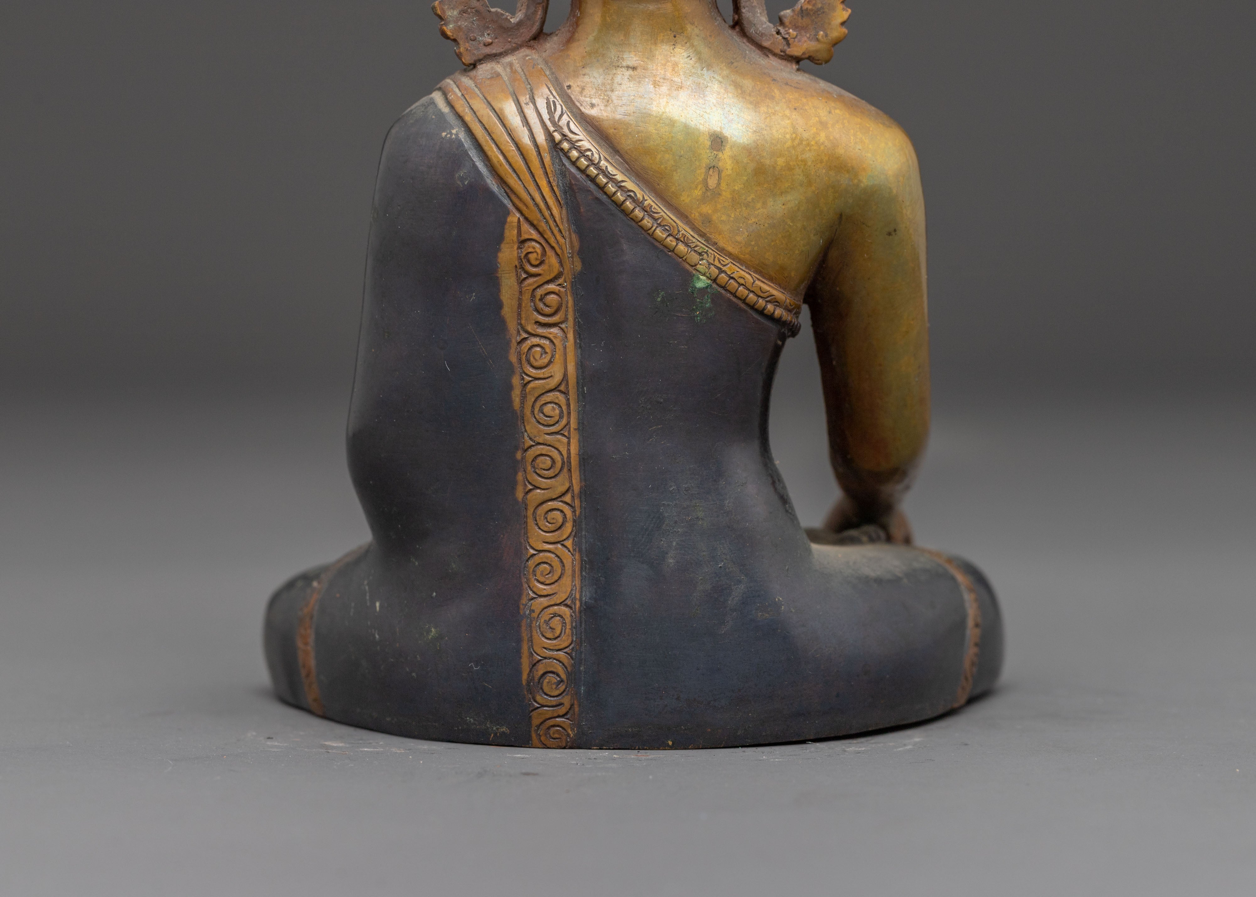 Handmade Ratnasambhava Oxidized Copper Statue | Symbol of Equality and Abundance