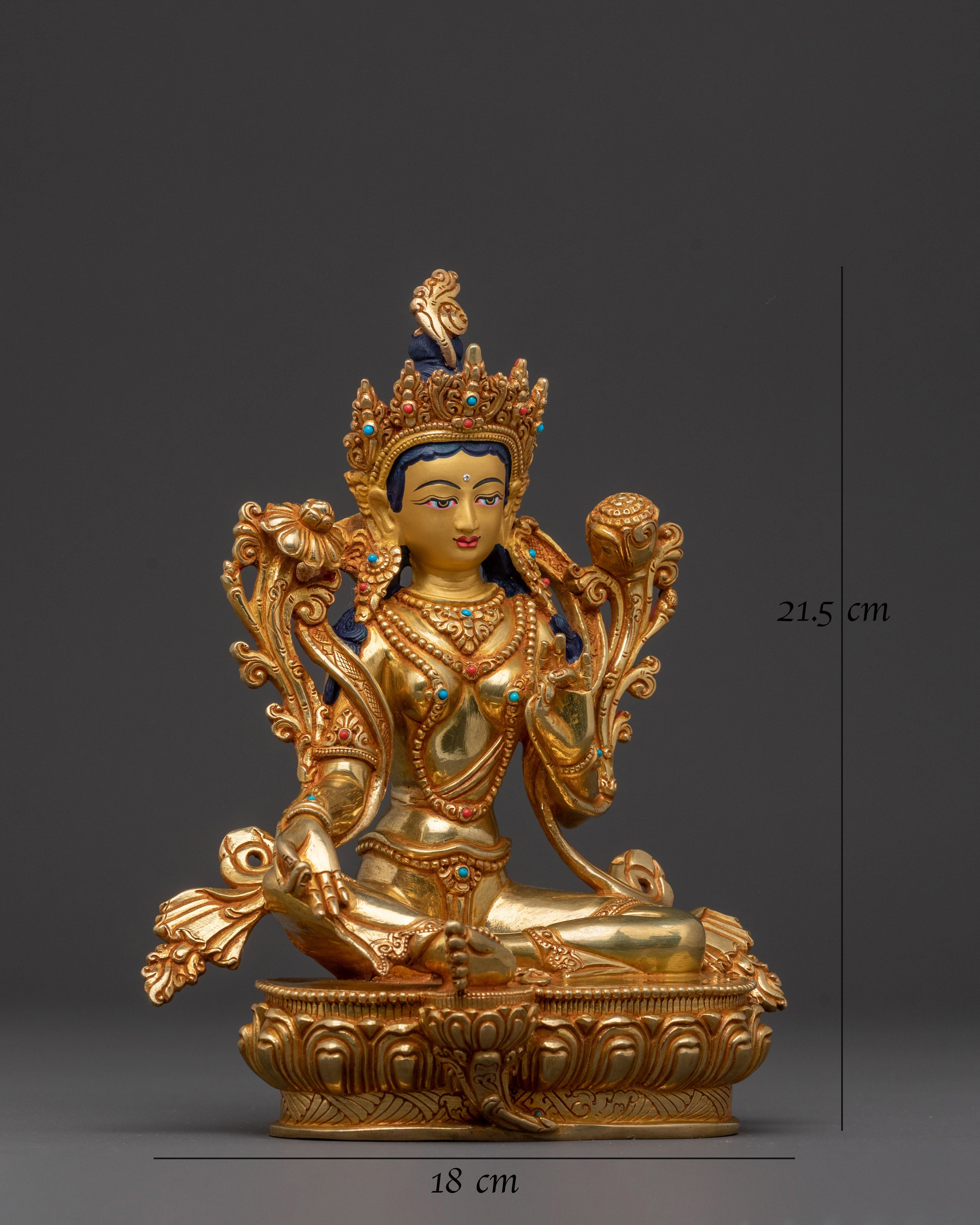 Green Tara Traditional Statue | Tibetan Goddess