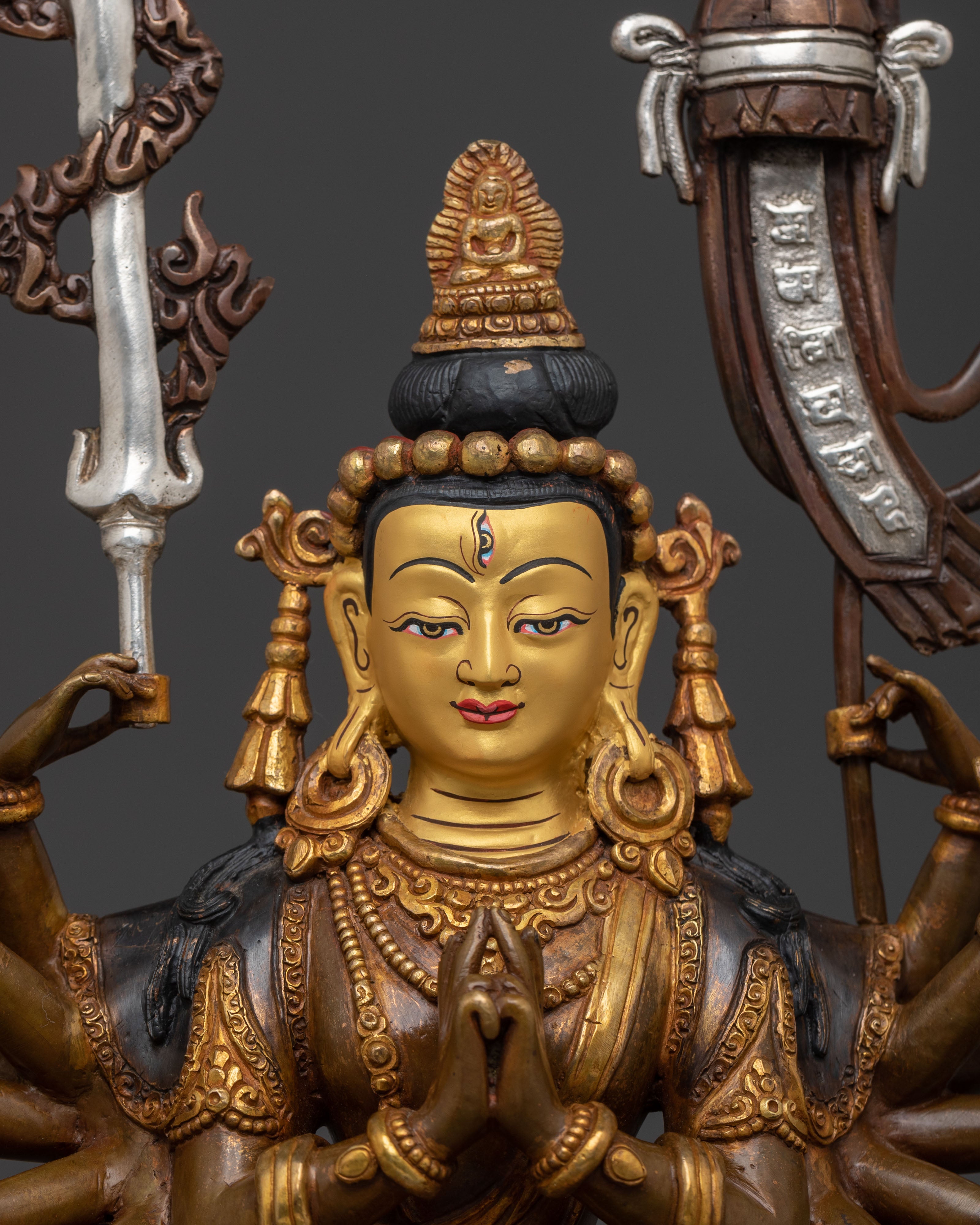 Chundi Spiritual Statue | Oxidized Copper Figure