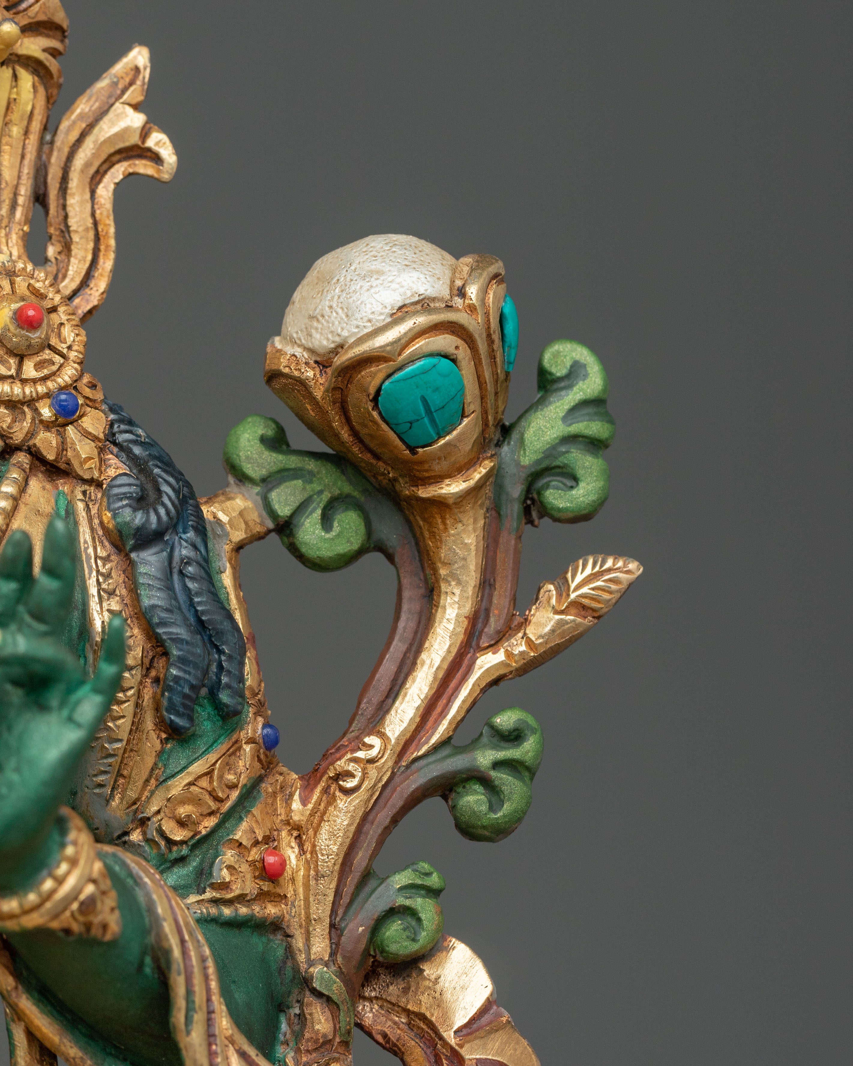 Green Tara Sculpture | Guardian Figurine for Protection