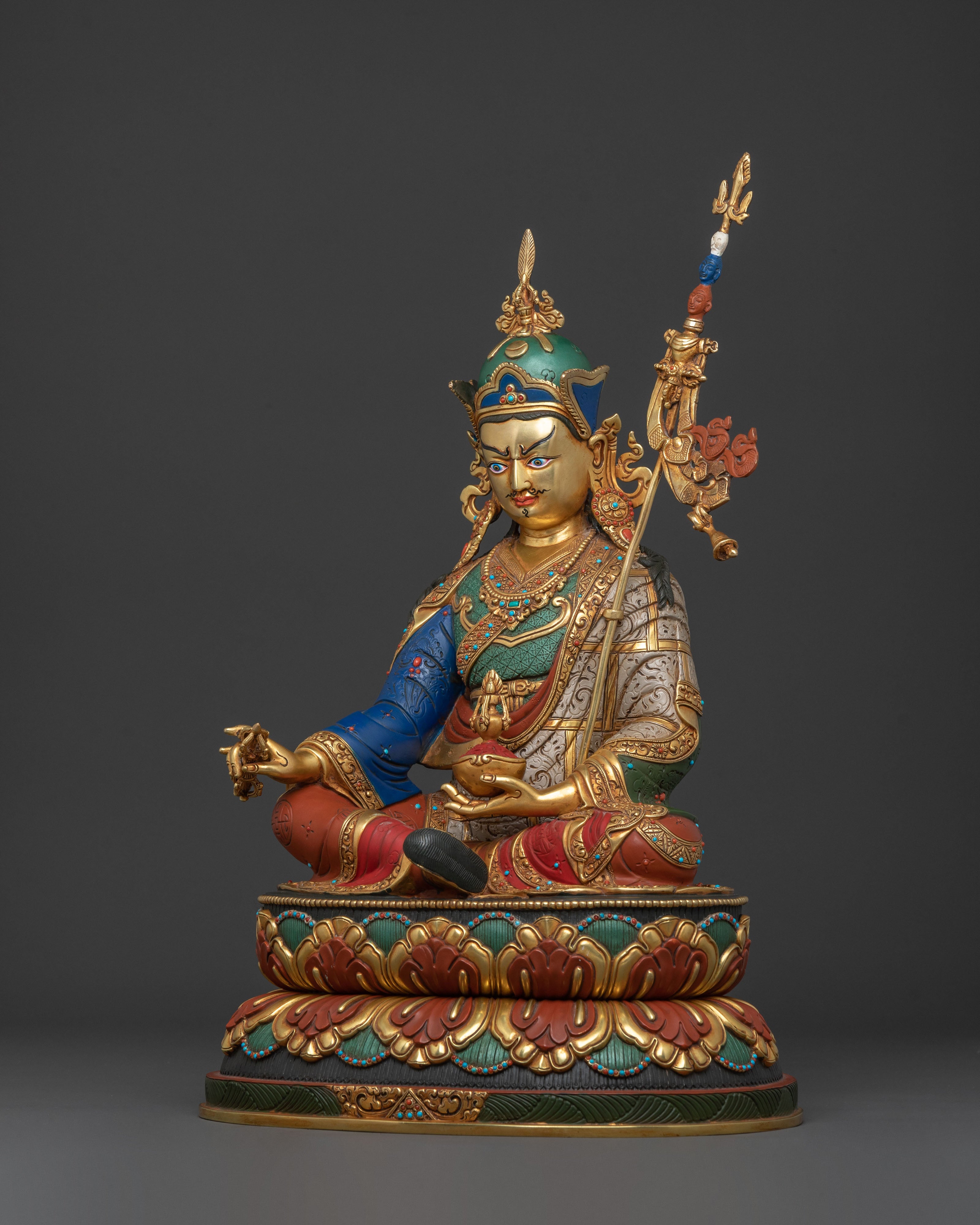 Guru Rinpoche Dharma Statue: Nepalese Artistry