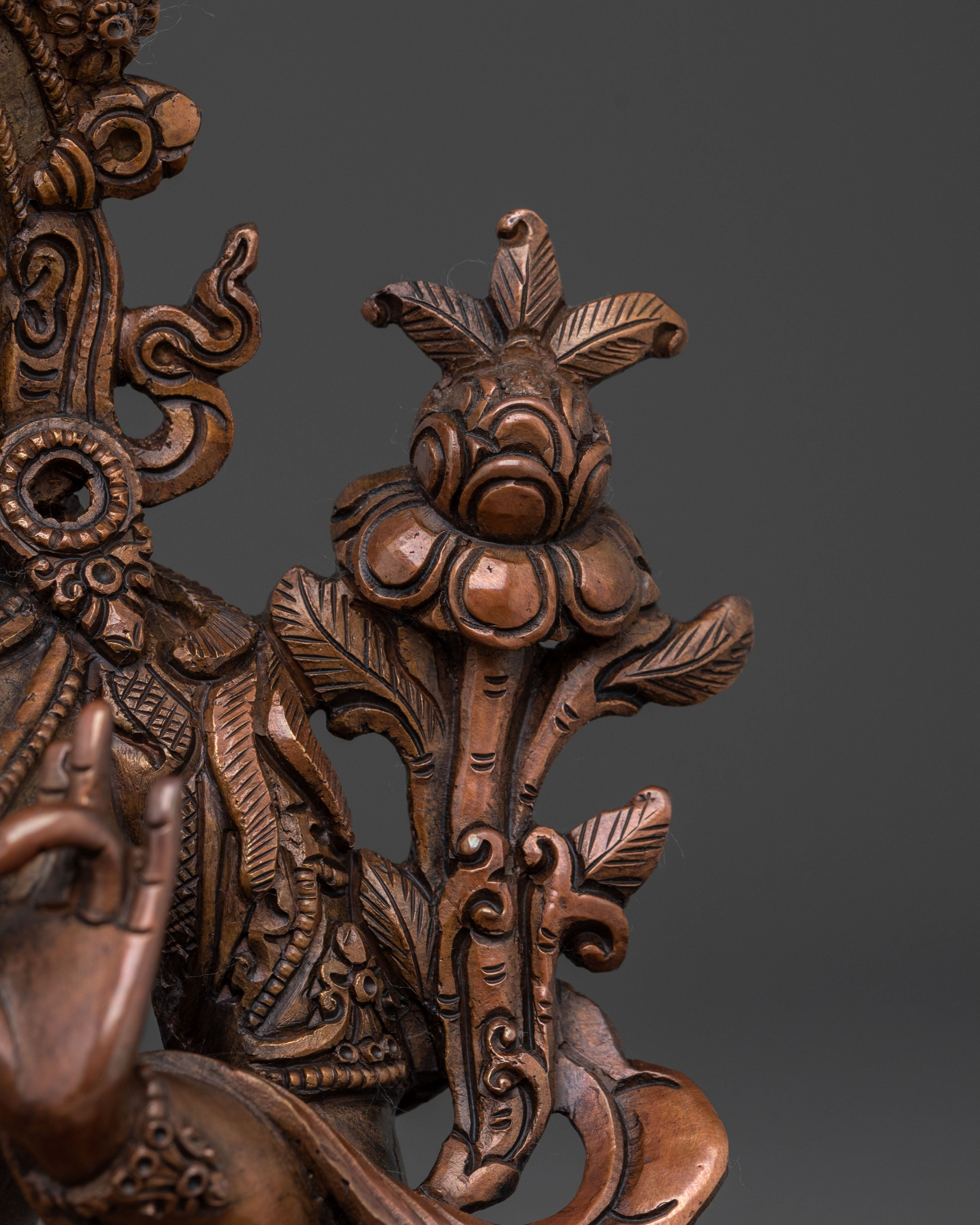 Amitayus Statue in Oxidized Copper | Pure Longevity