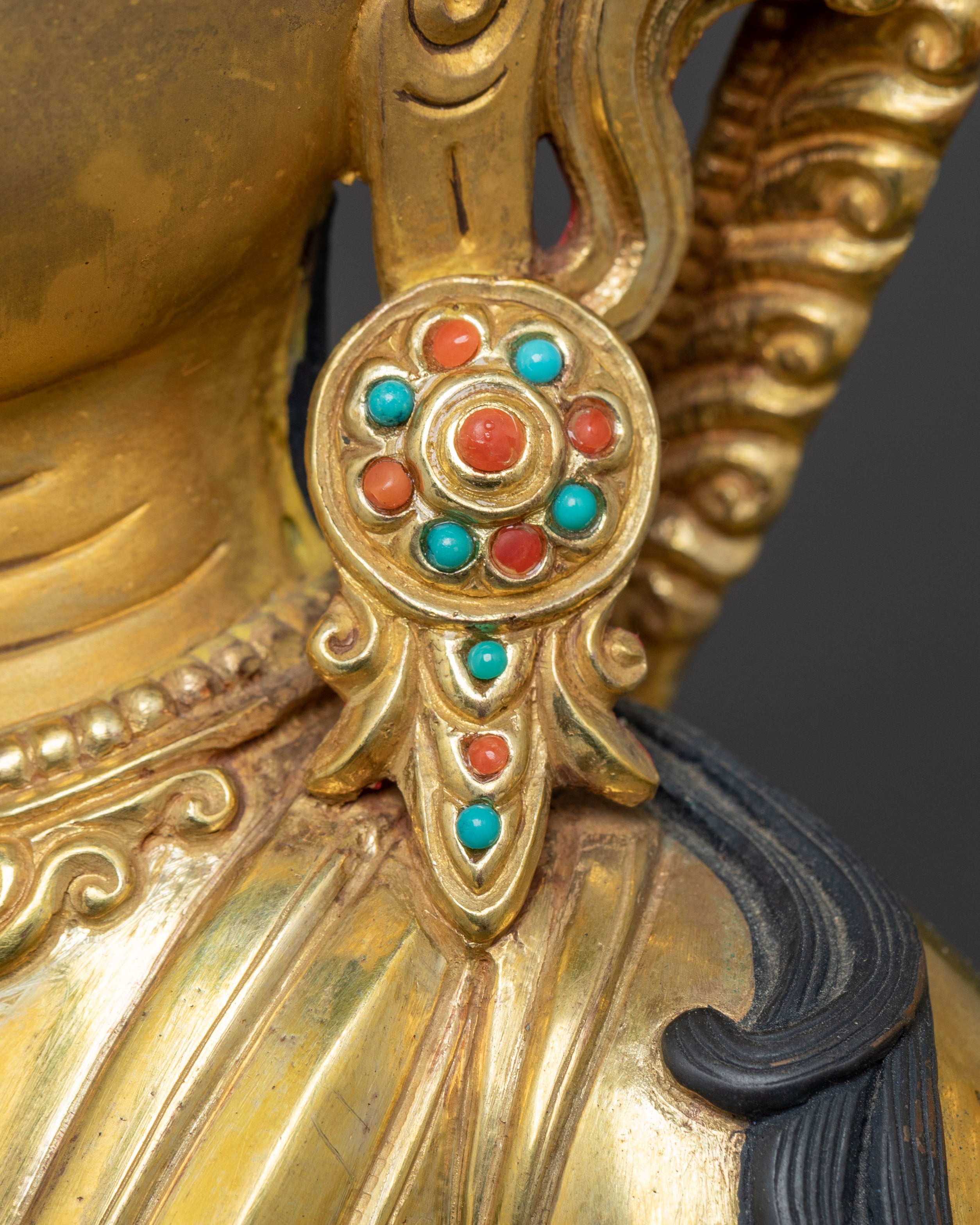 Maitreya Buddha Golden Handmade Statue | Future Buddha Statue