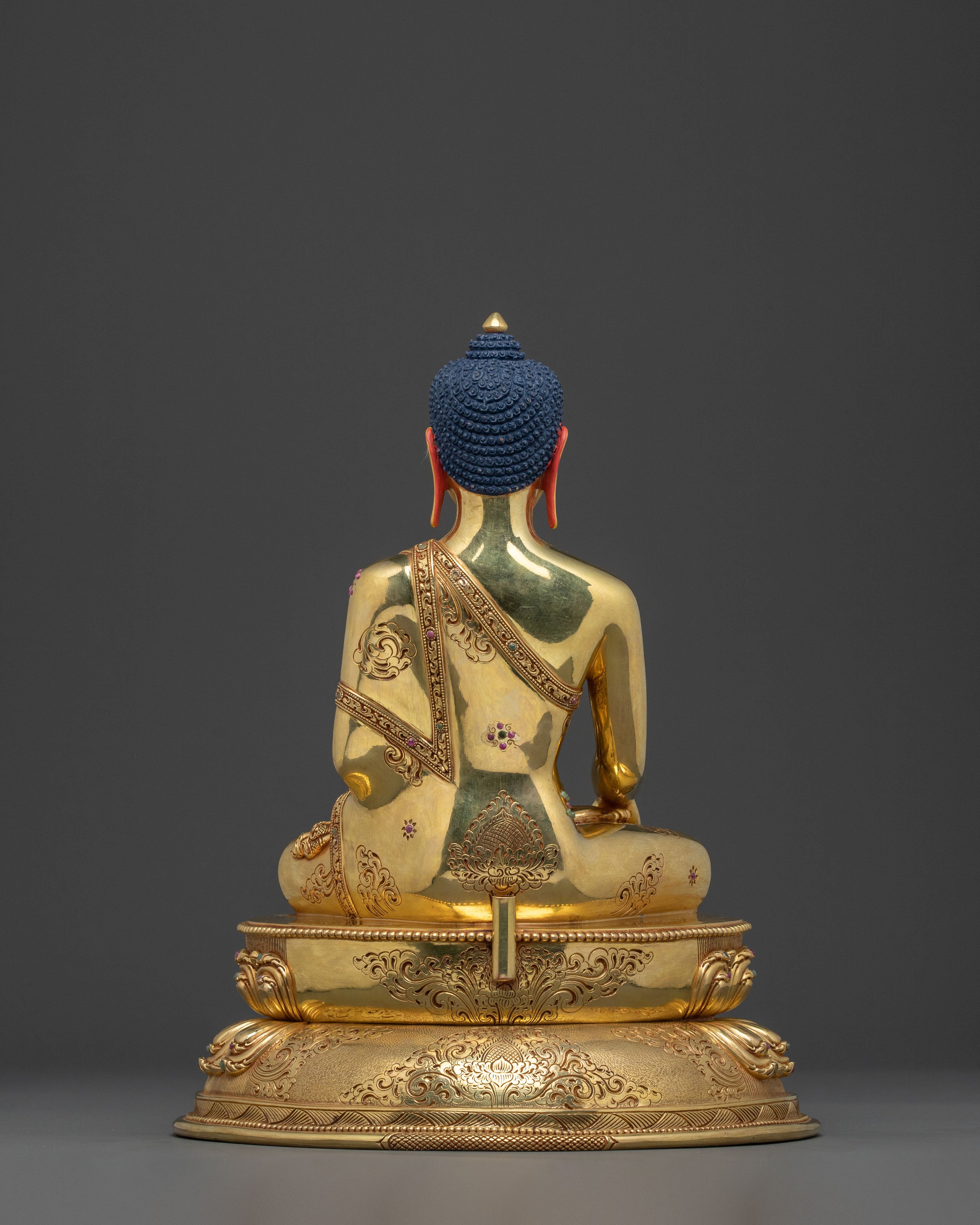 Shakyamuni Buddha: Handcrafted 24K Gold Gilded Statue