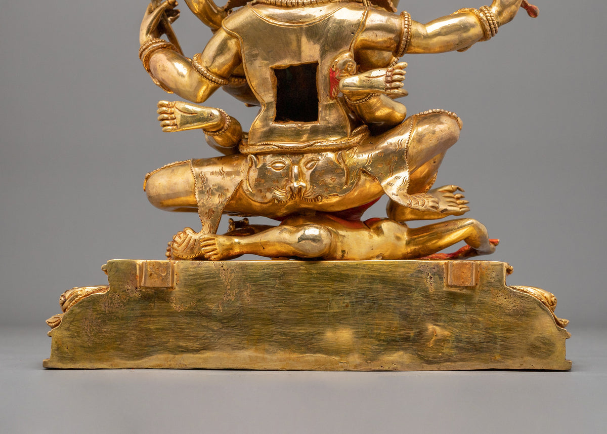 Chaturbhuja Mahakala Copper Sculpture
