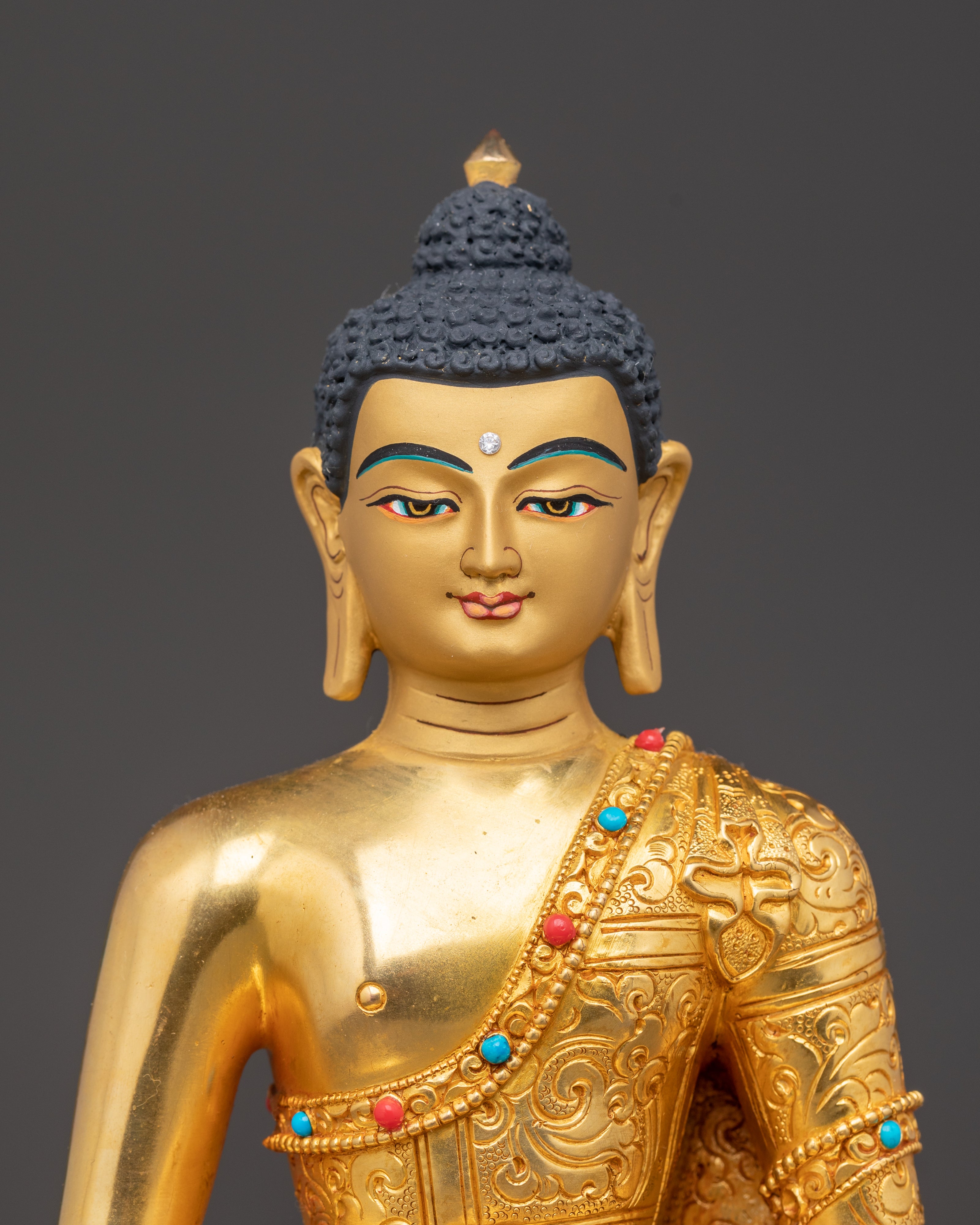 Handcrafted Golden Statue Set of Five Dhyani Buddhas