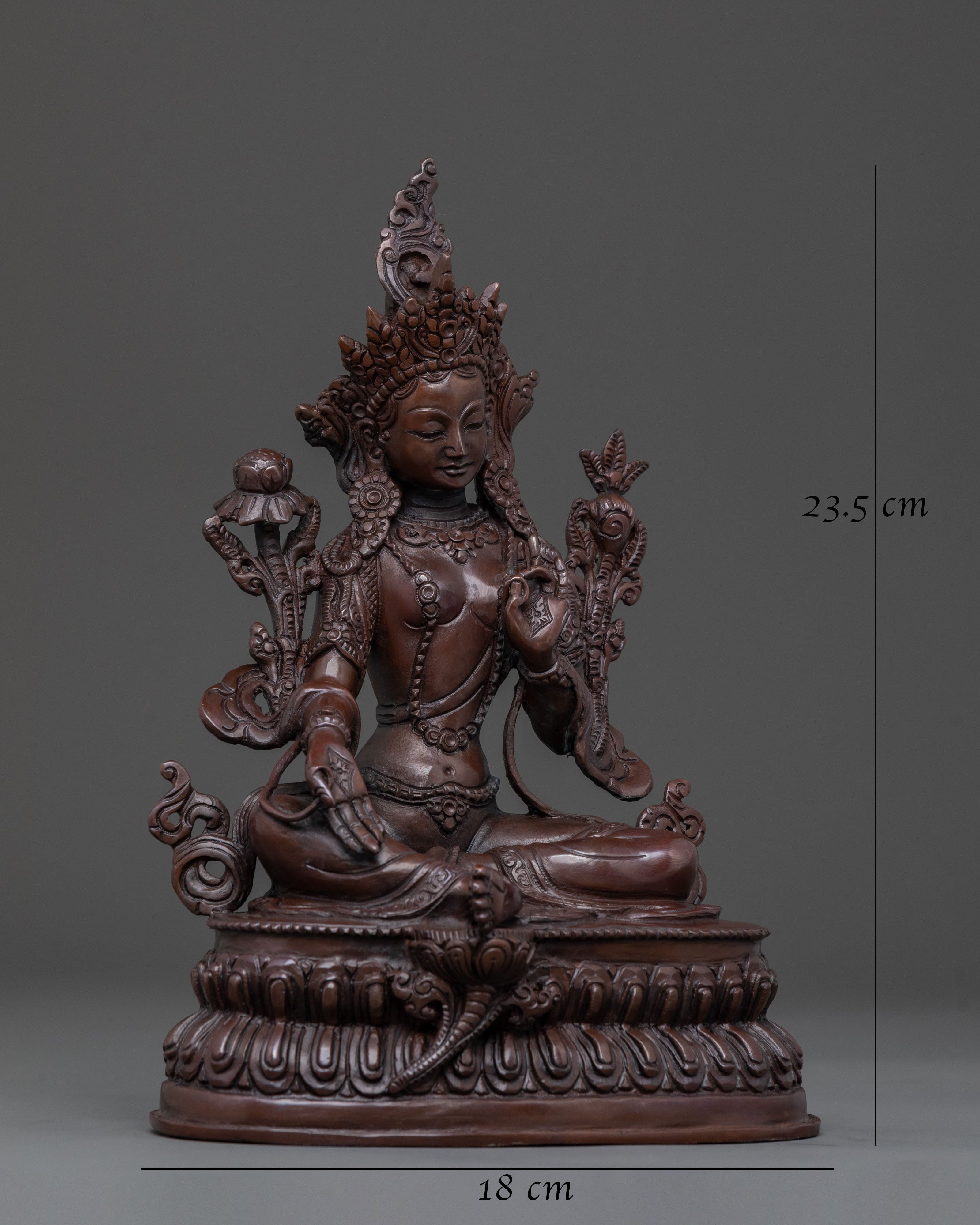 Protector Figurine: Green Tara | Compassion & Healing Goddess