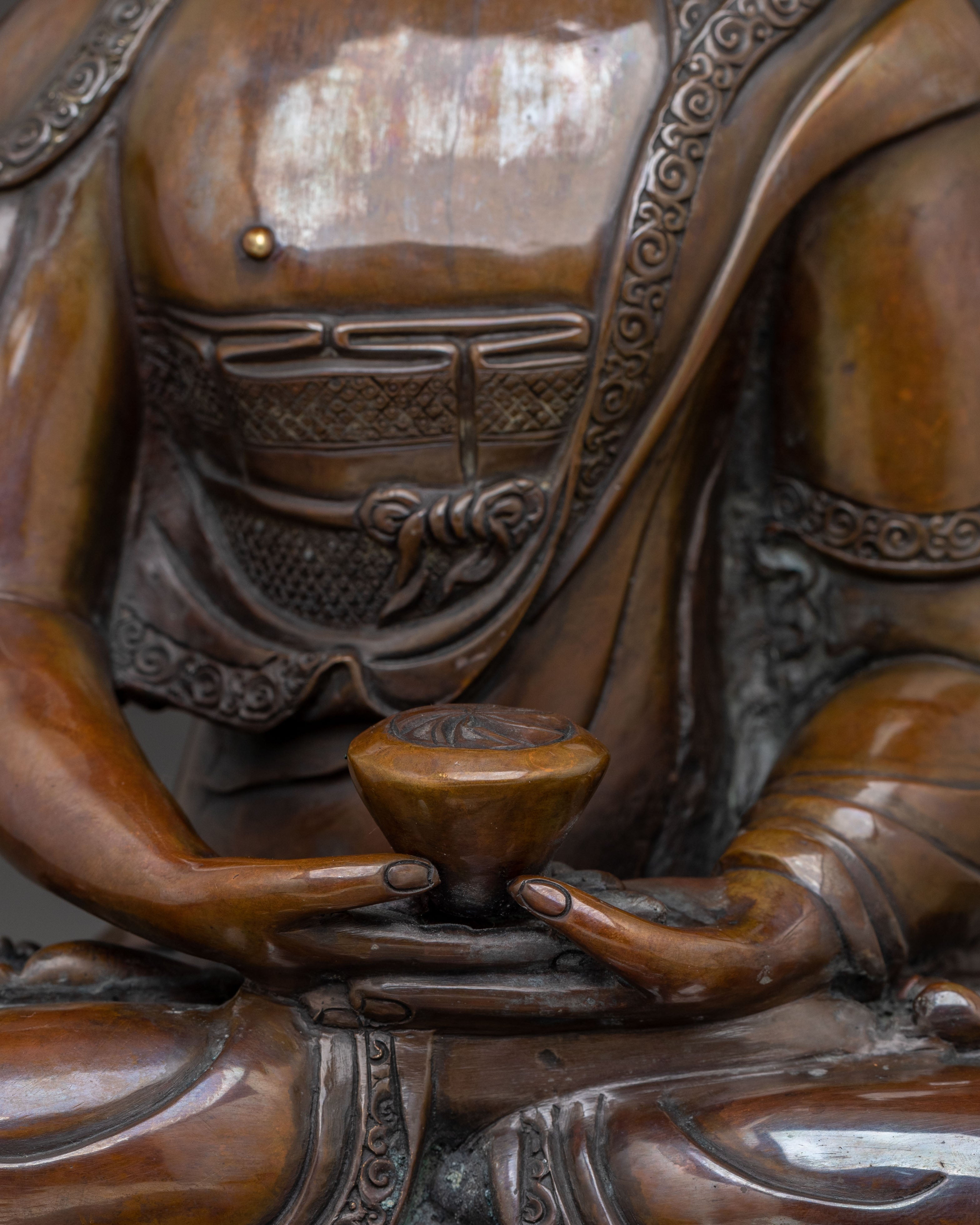 Handcrafted 3 Buddha Statue Set | Oxidized Copper