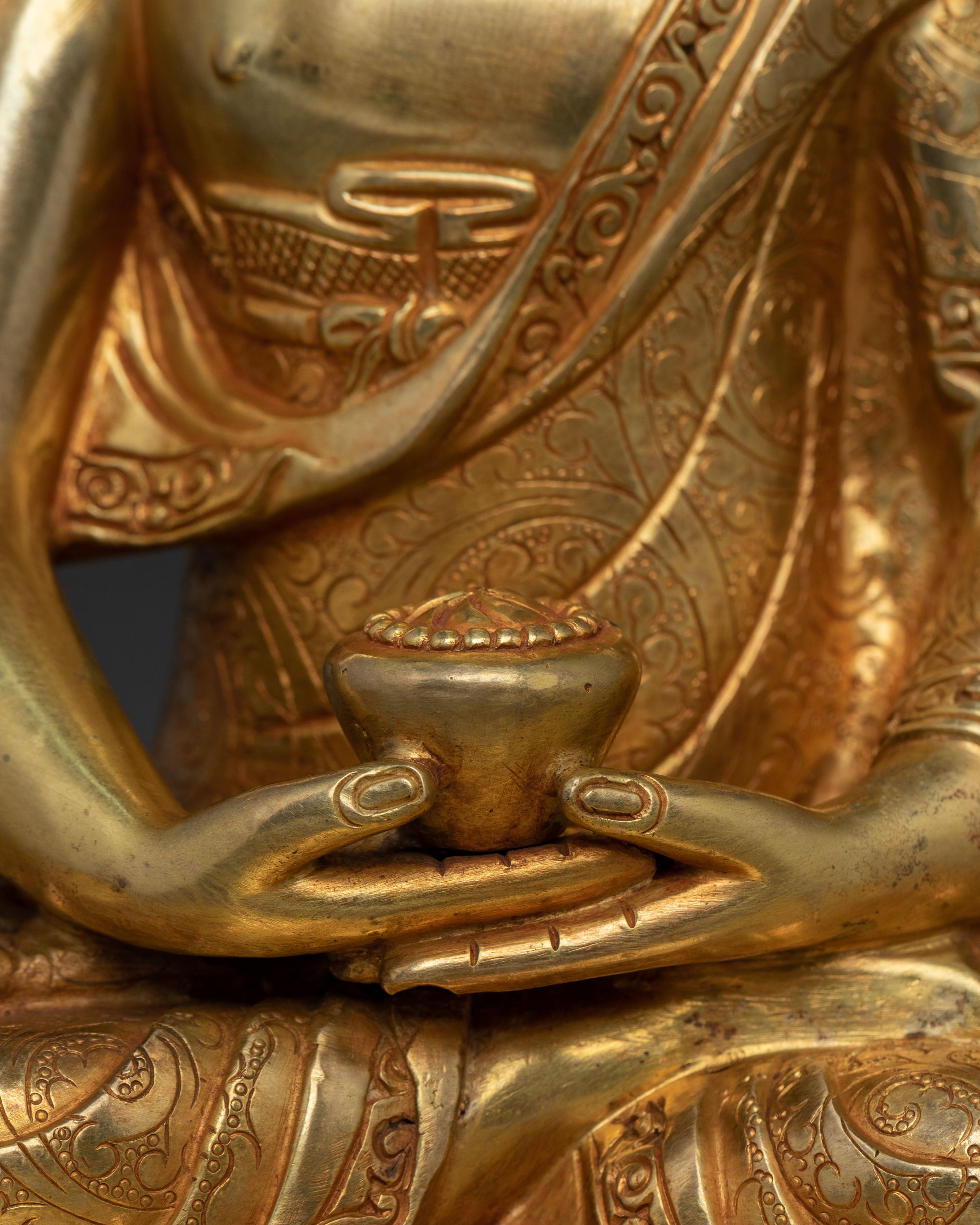 Handmade Amitabha Buddha Peaceful Statue | Buddhist Artwork