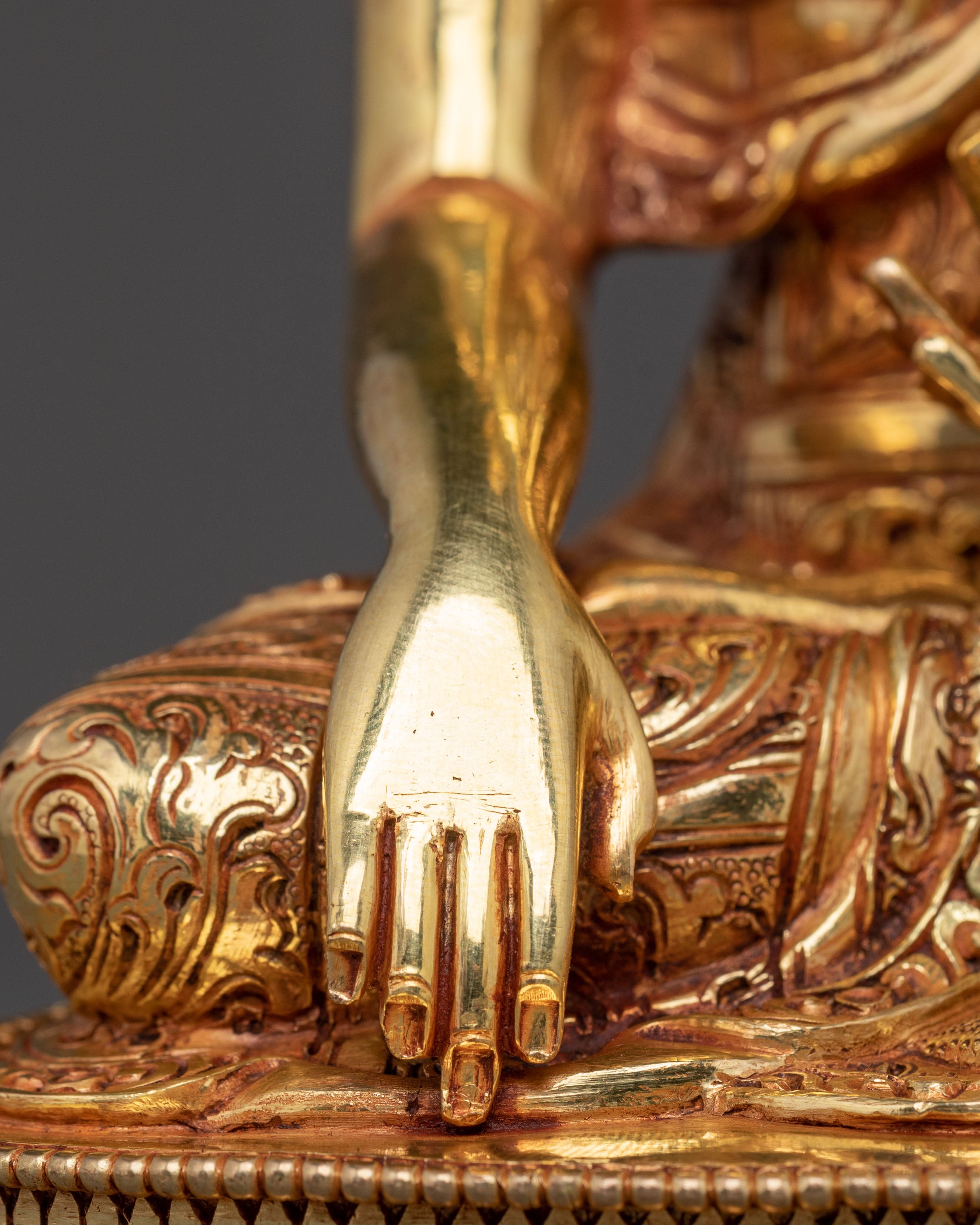 Spiritual Three Buddhas Golden Statue Set