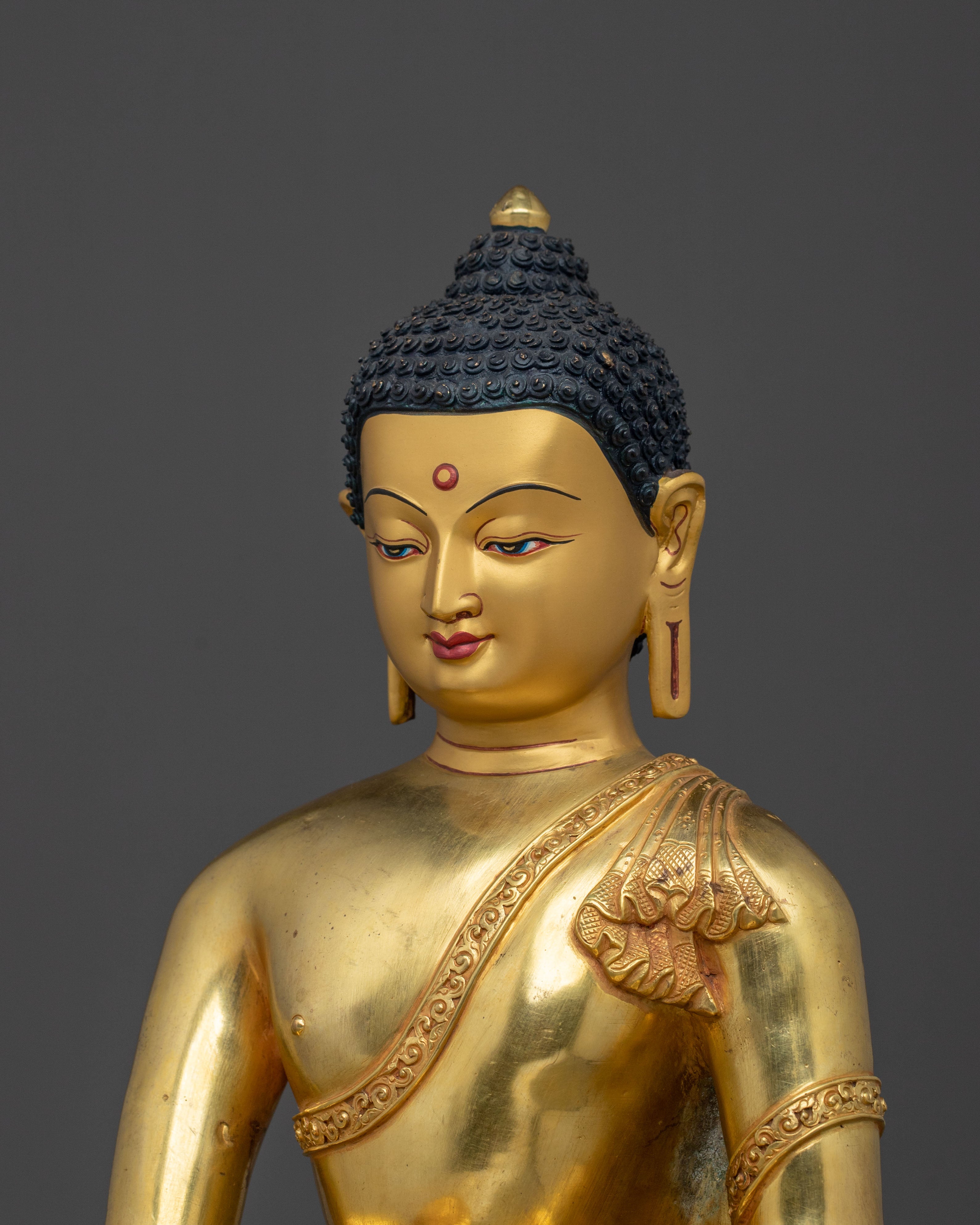 Three Buddhas Golden Statue Set | Sacred Trio of Enlightenment and Wisdom