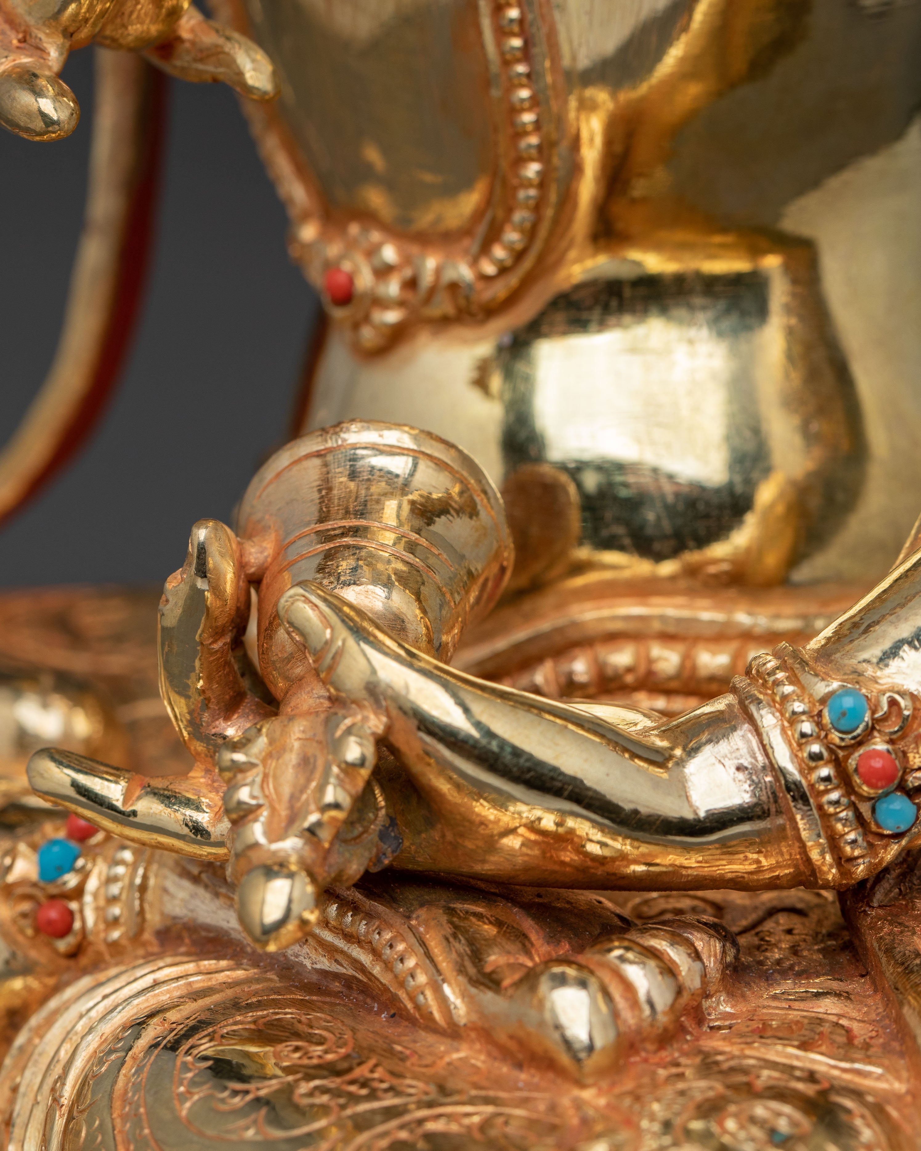 Vajrasattva Buddha | 24k Gold Gilded Figure