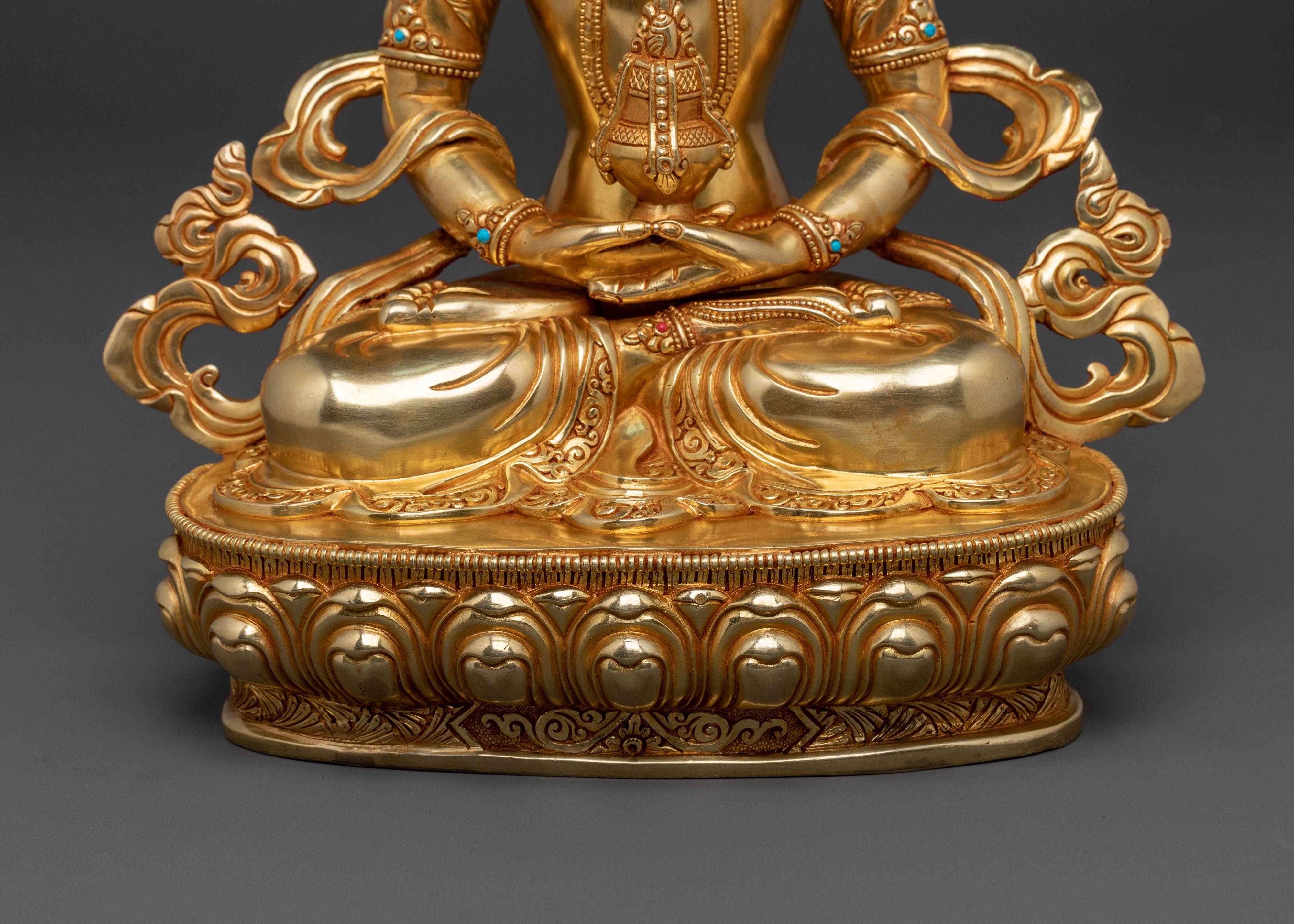 Longevity Figurine Amitayus | Sacred Buddhist Altar Decor