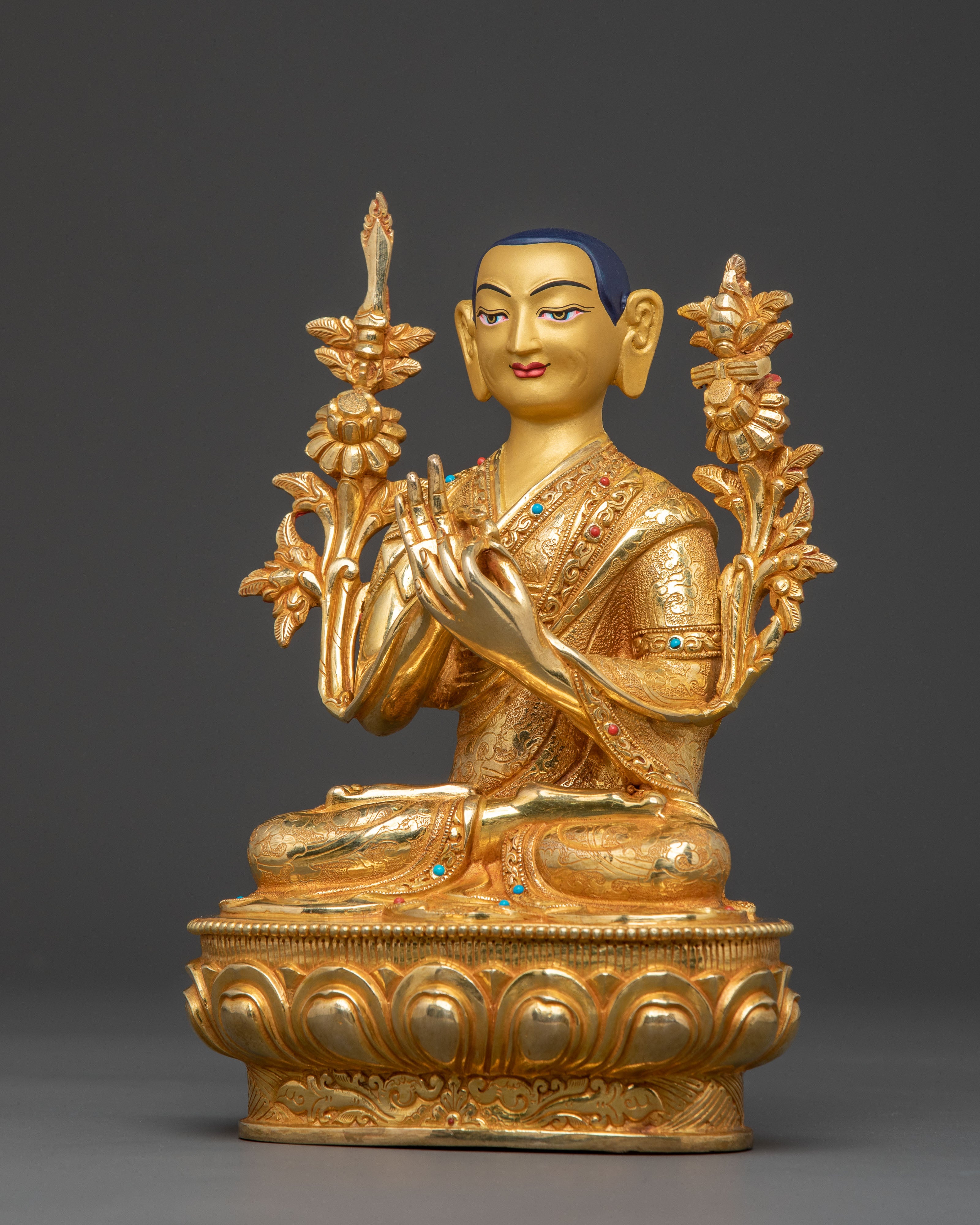 Tsongkhapa Spiritual Statue with Disciples | Altar Decor