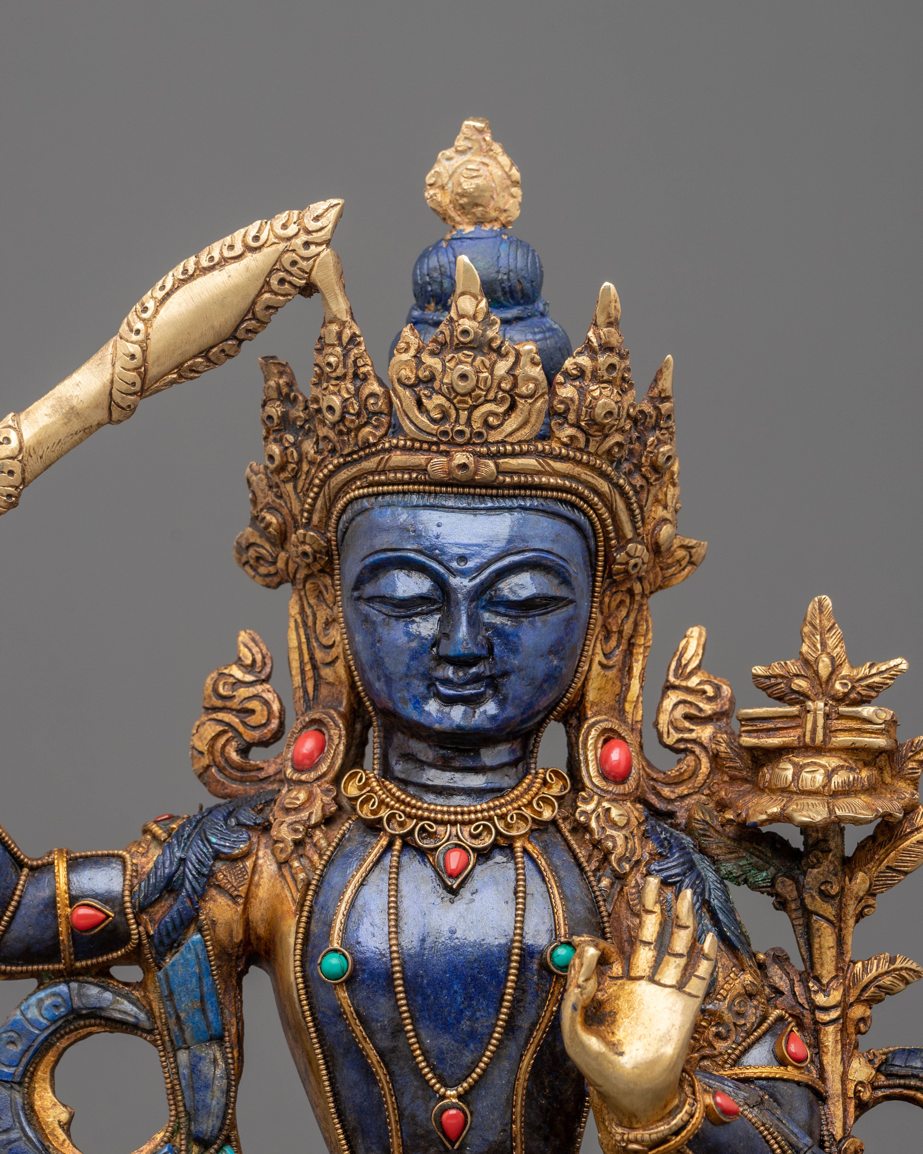 Manjushri Statue | Handcrafted Copper Figurine