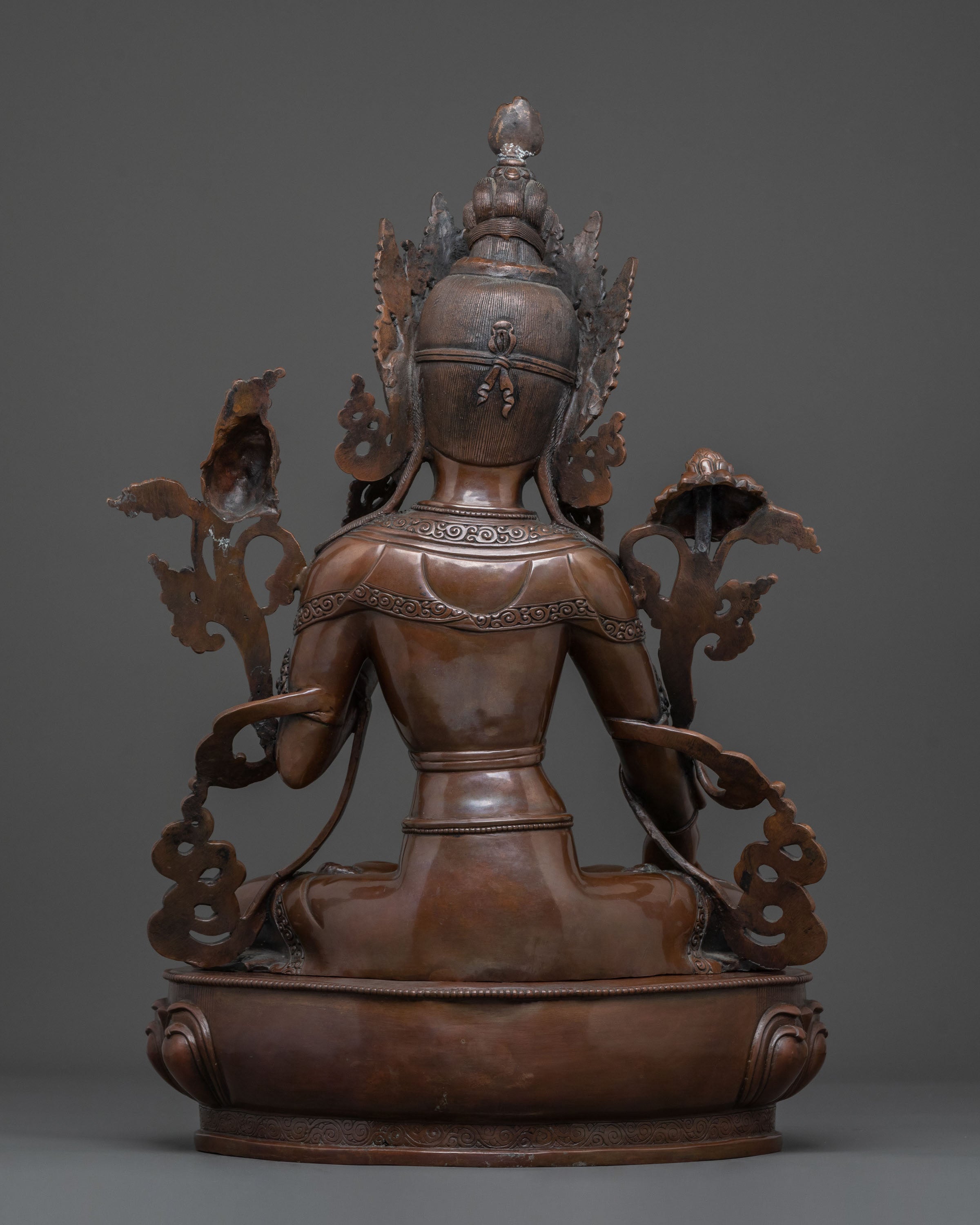 Goddess White Tara Statue | Oxidized Copper Figurine