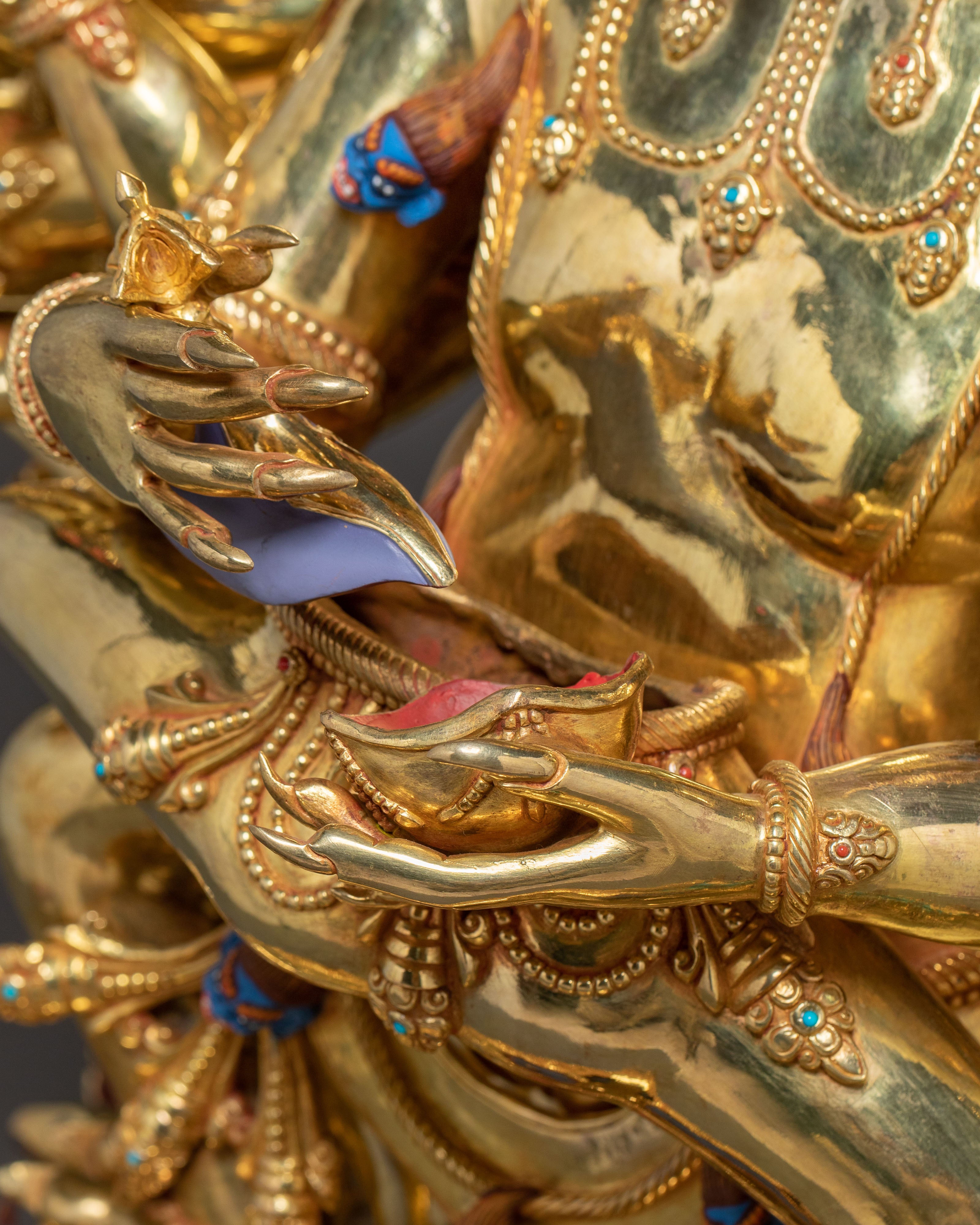Formidable Yamantaka Spiritual Statue | 24k Gold Gilded