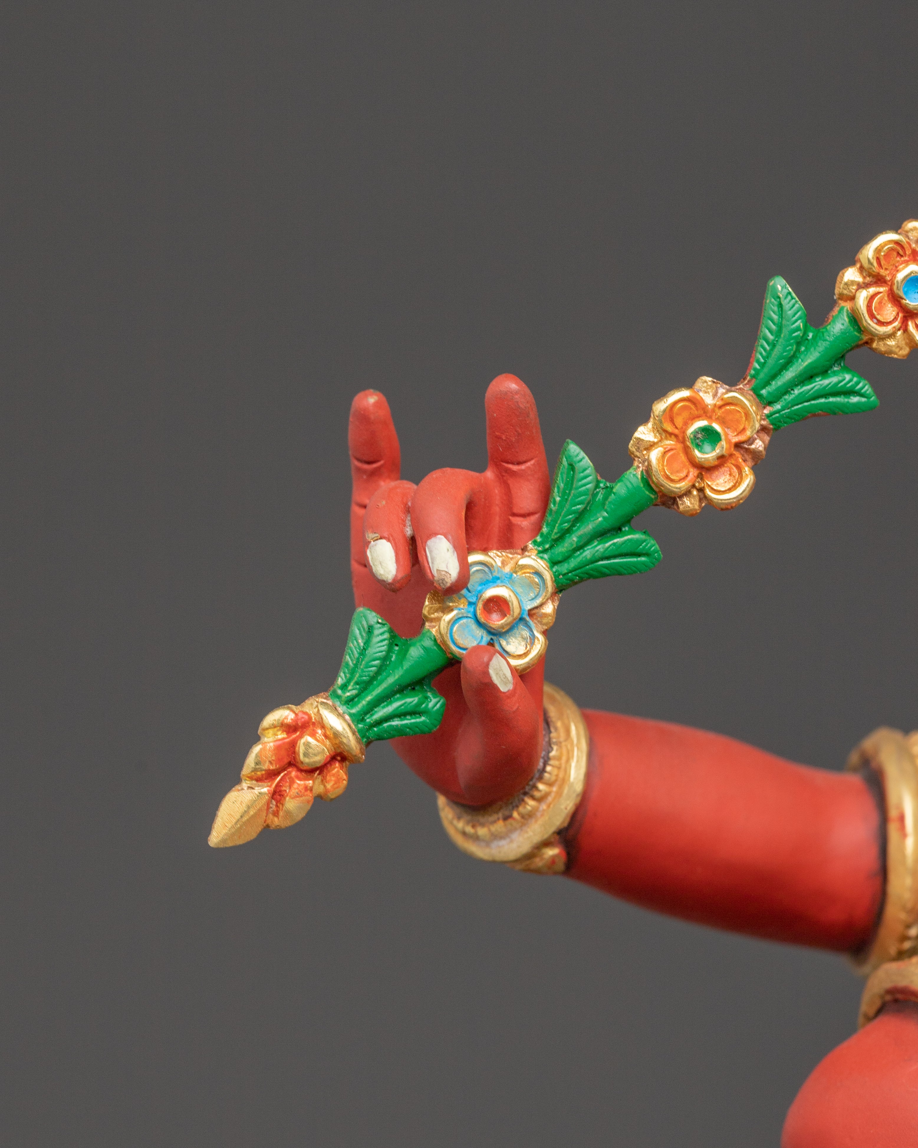 Golden Copper Statue of Kurukulla | Goddess of Enchantment