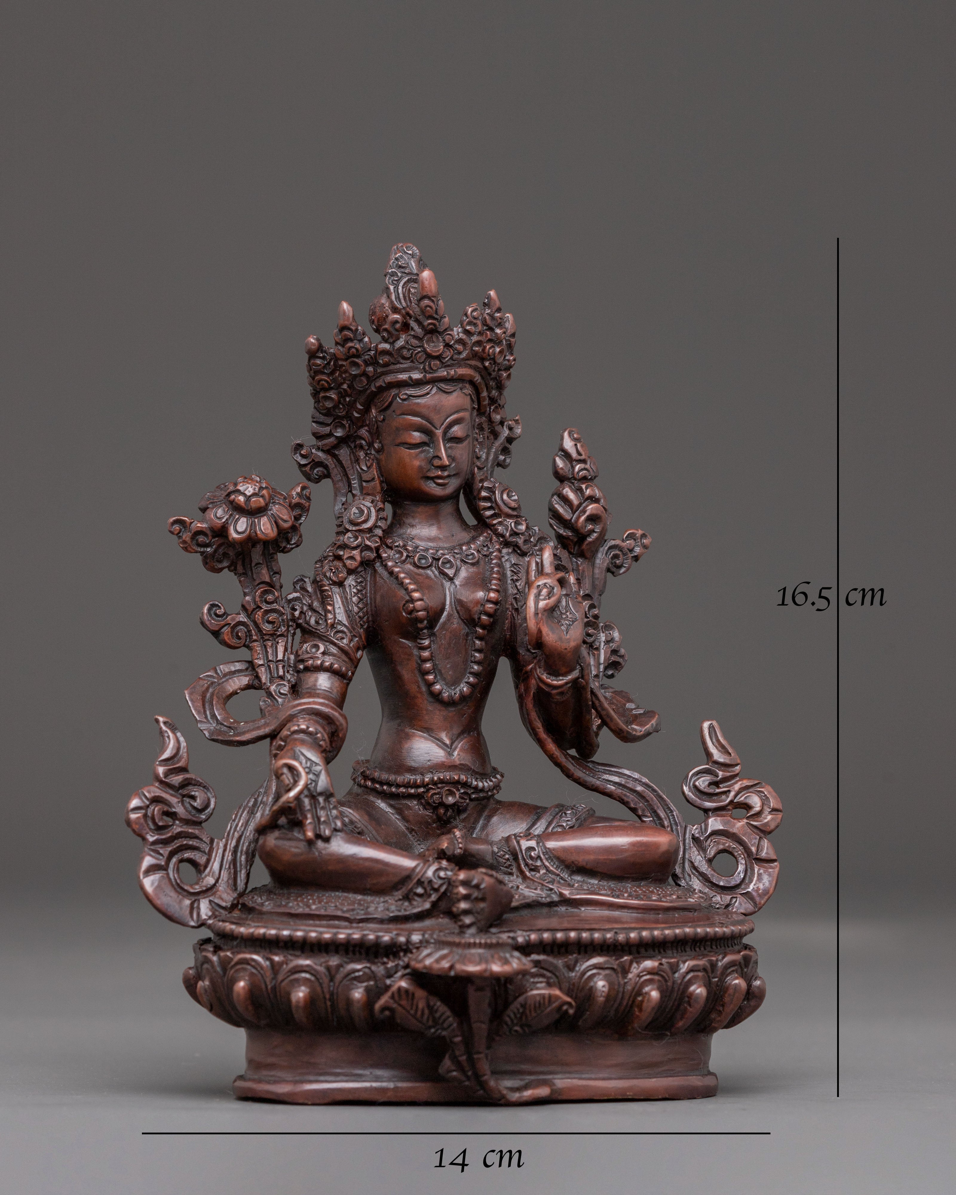 Handcrafted Shyama Tara Oxidised Statue | Home Decor and Meditation