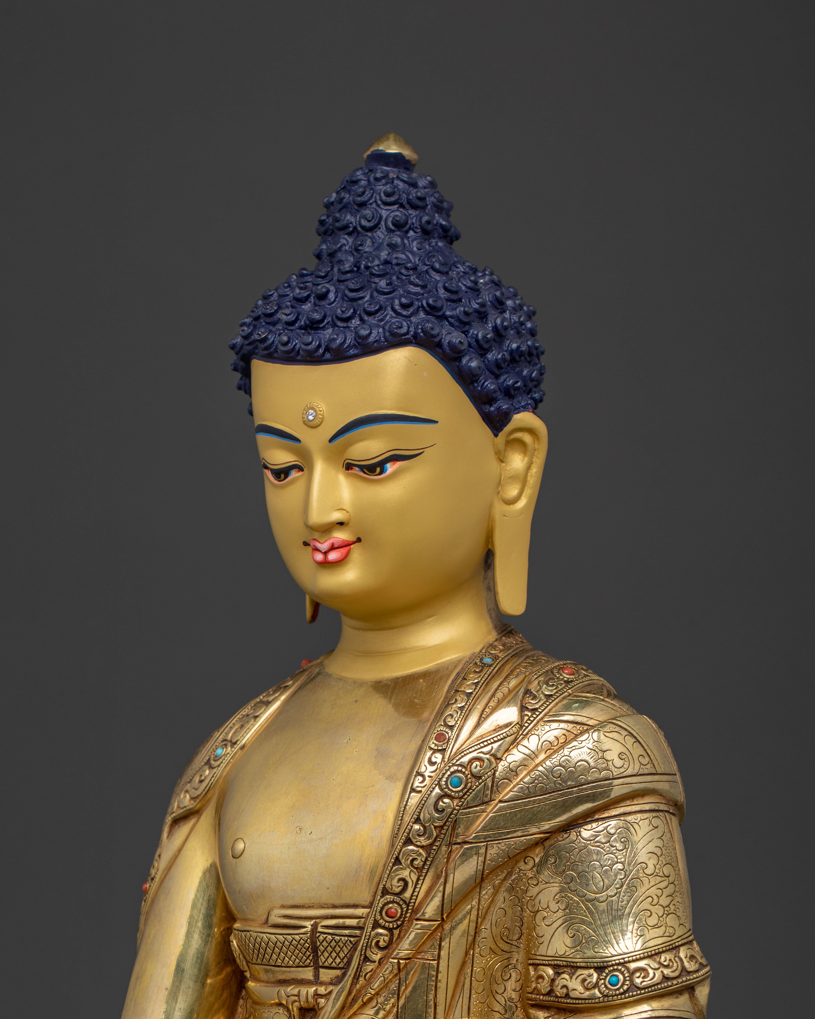 Handmade Shakyamuni Buddha Himalayan Statue
