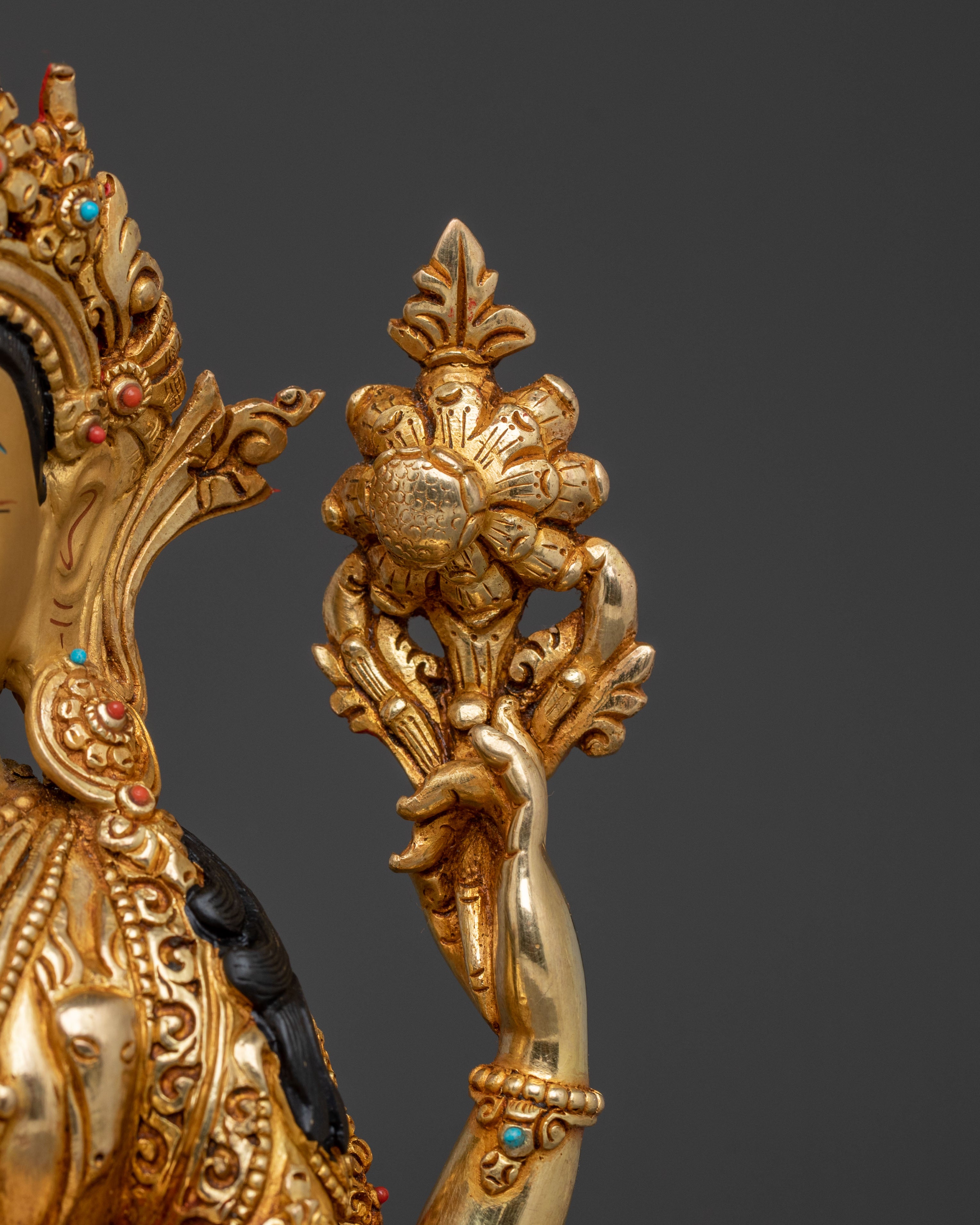 Chenrezig Statue | 24k Gold Gilded Bodhisattva