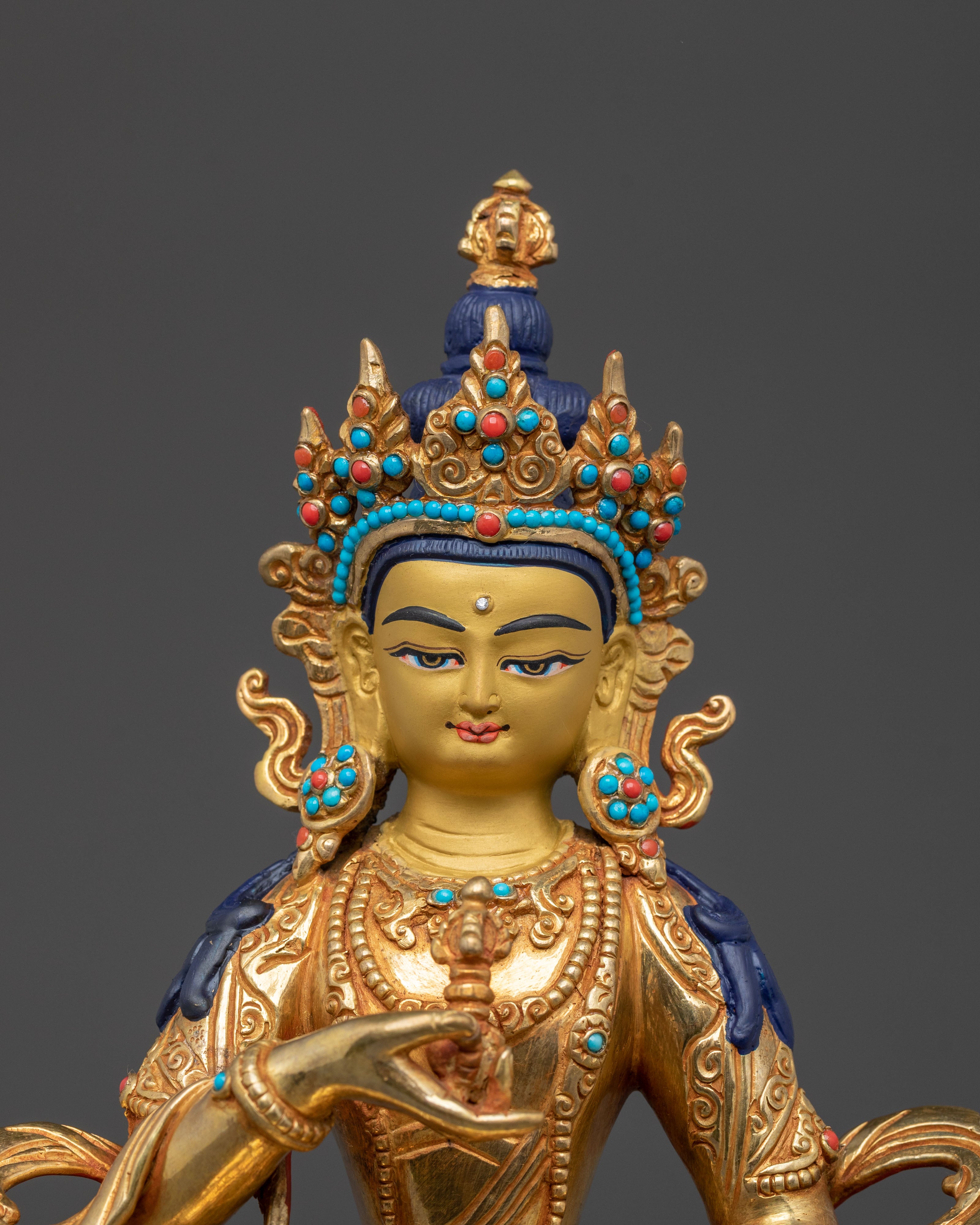 Vajrasattva Statue: Handcrafted in Nepal
