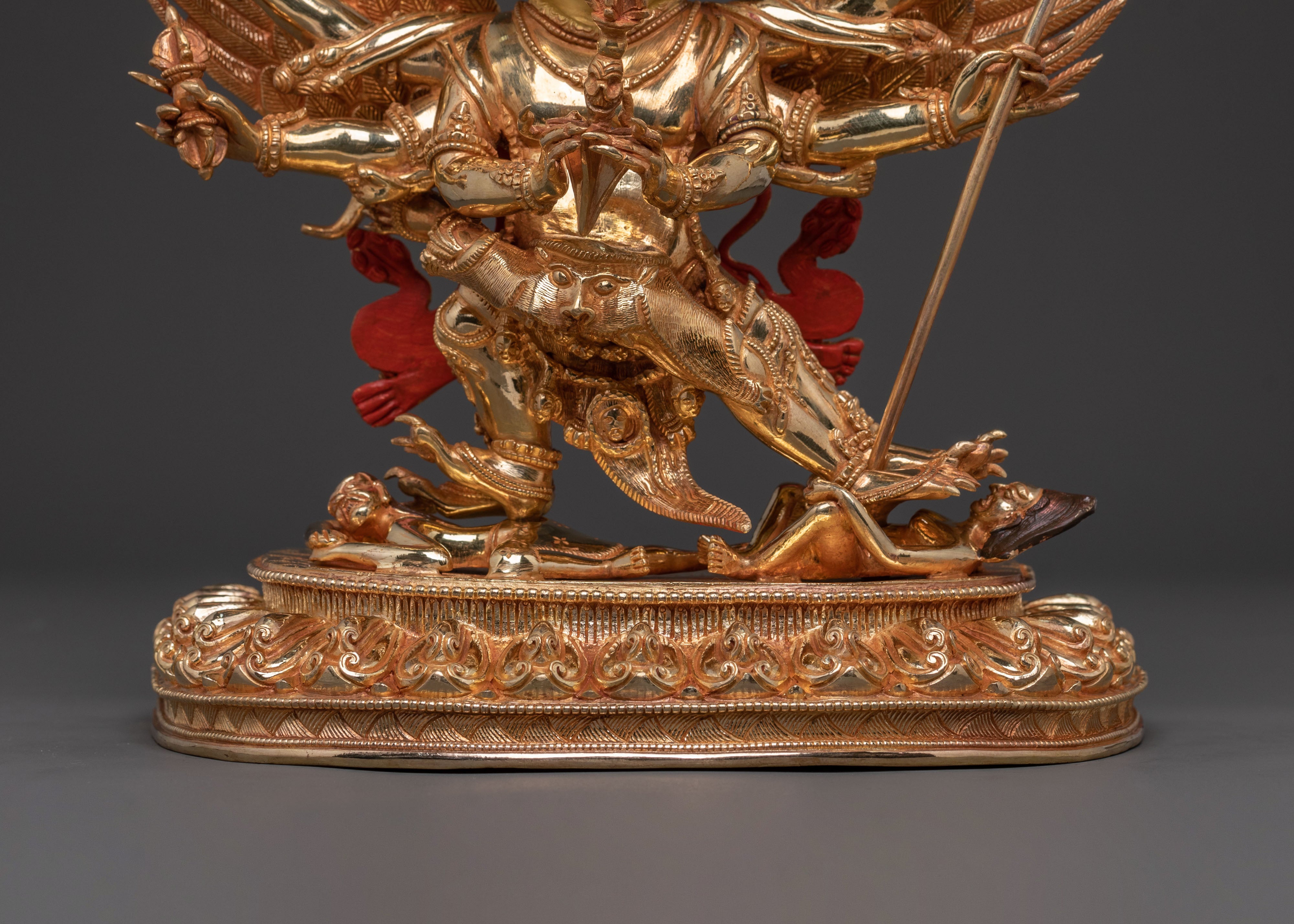 Vajrakilaya Statue – Handcrafted 24K Gold Gilded
