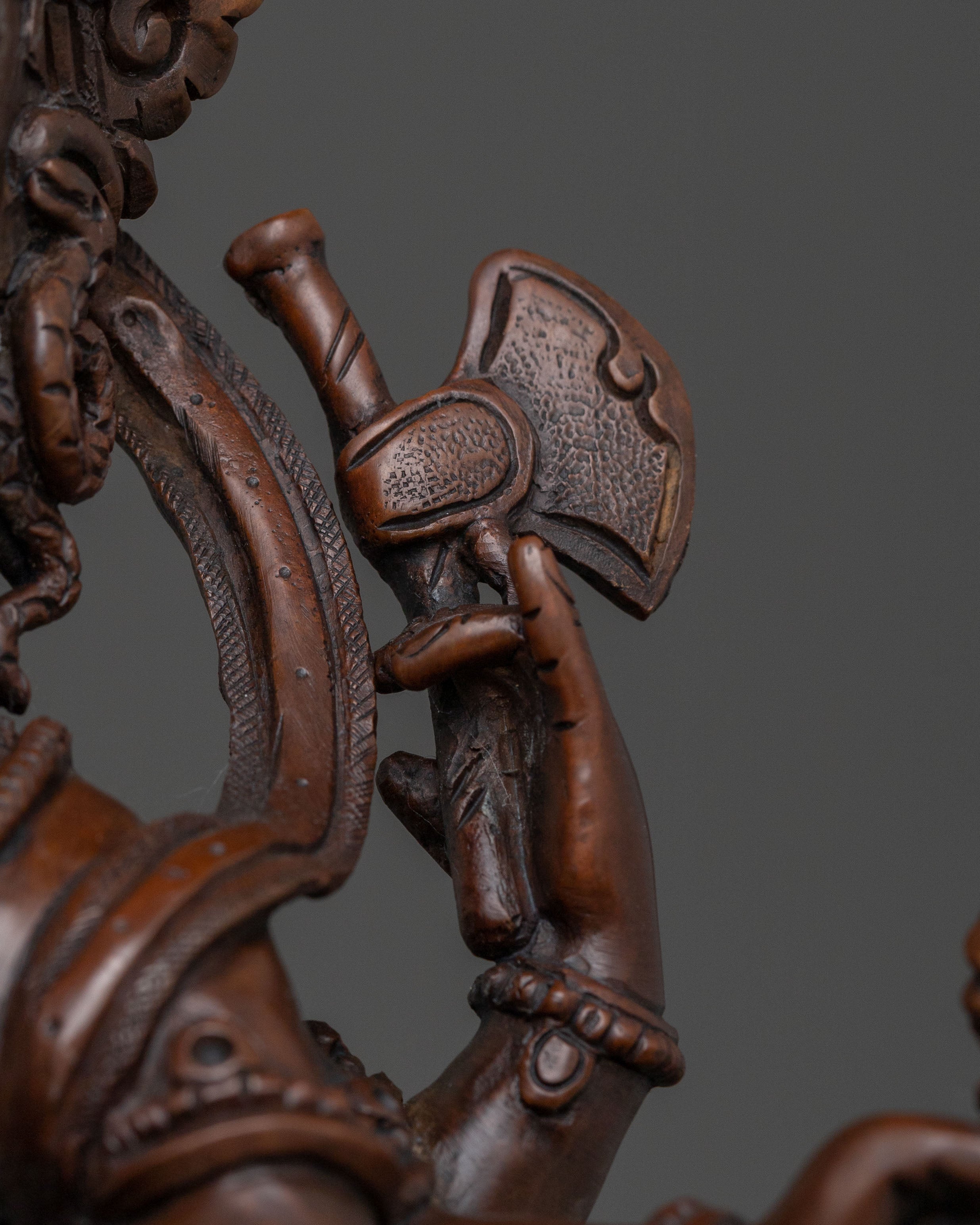 God Ganesh: Oxidized Copper Handcrafted Sculpture