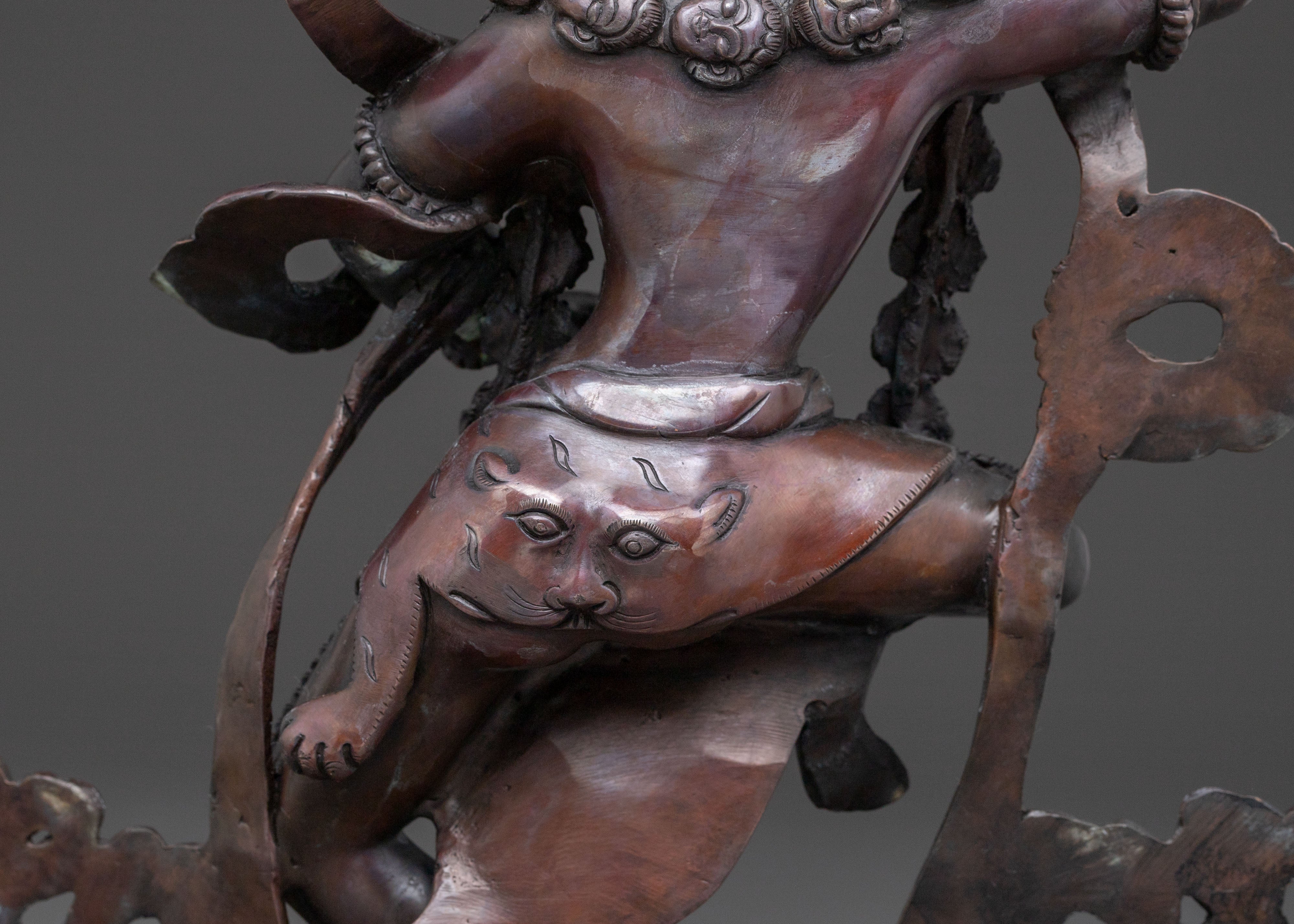 Dorje Phagmo Statue | Oxidized Copper Serenity