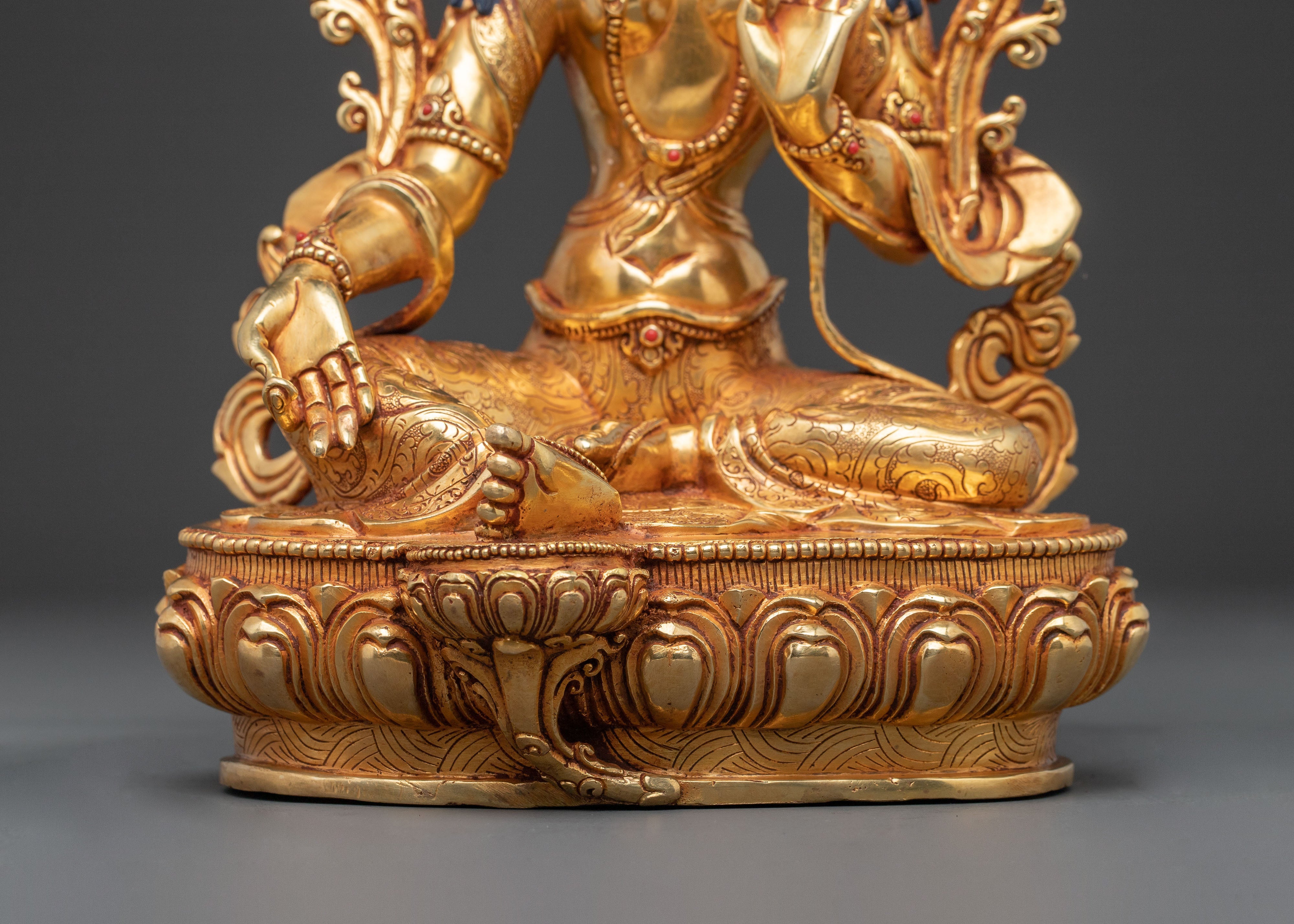 Green Tara Healing Handcrafted Statue | Goddess of Compassion