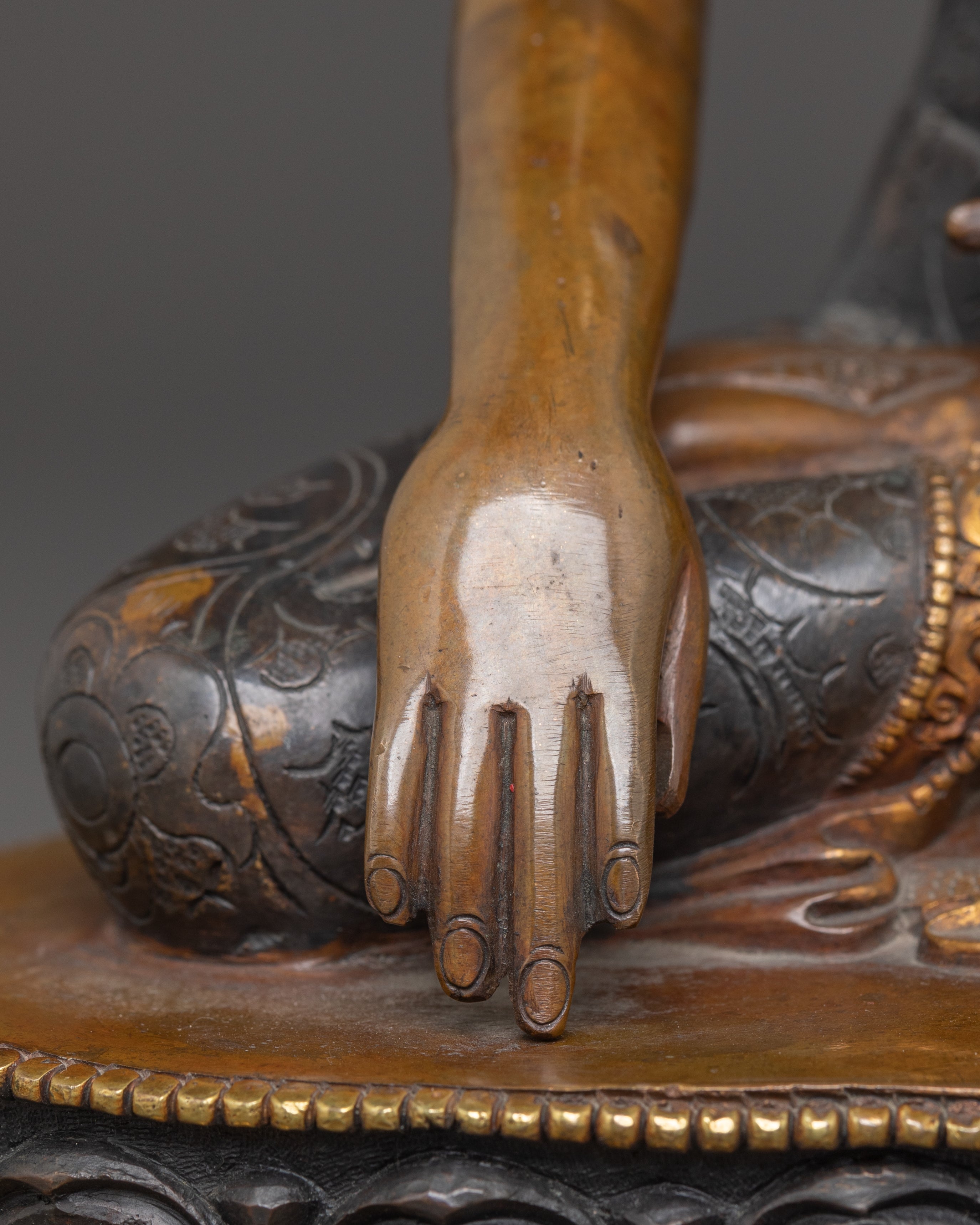 Himalayan Buddha Shakyamuni Copper Statue | Buddhist Decor Artwork