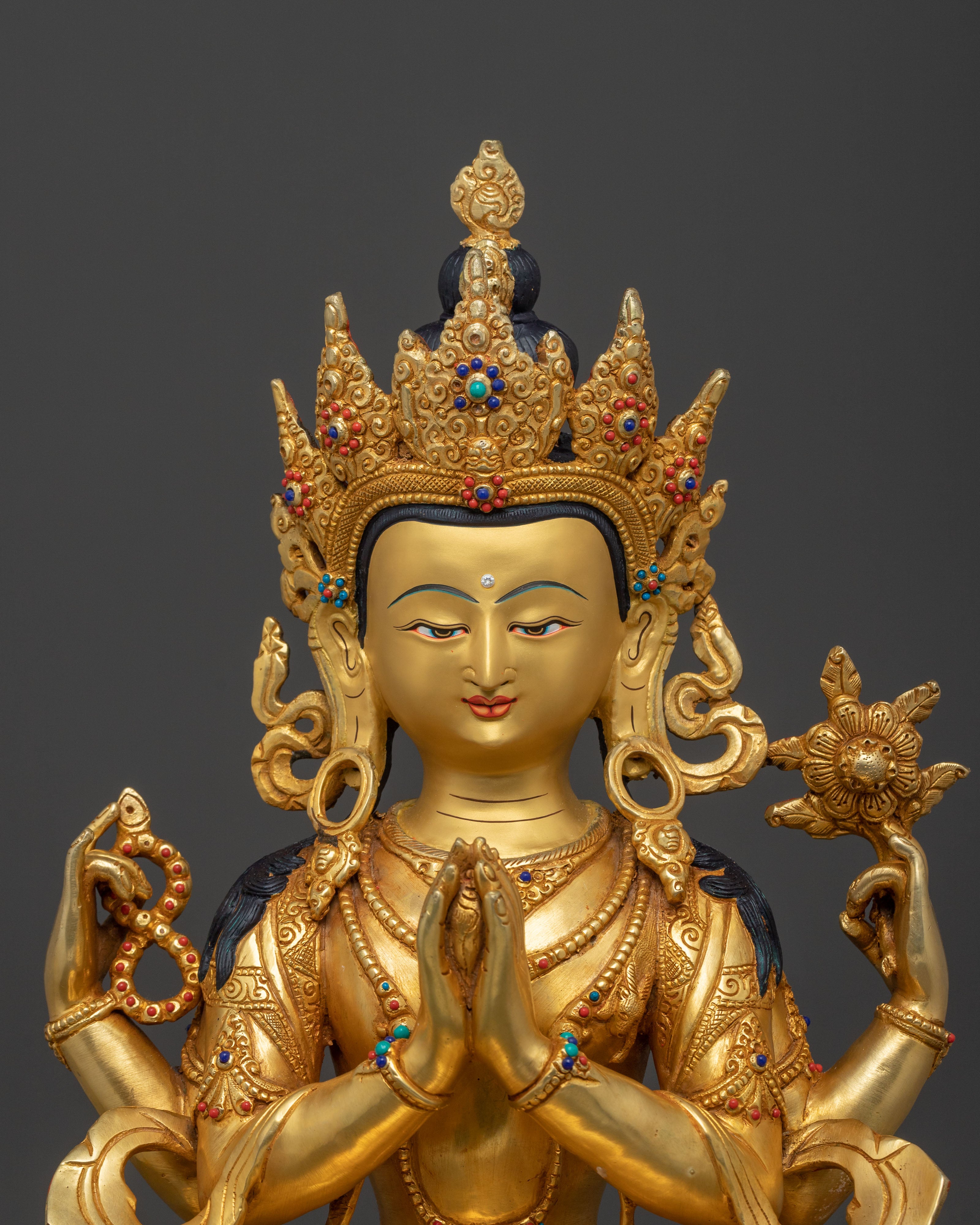 Chenrezig Serene Temple Statue | Meditation & Altar Decor