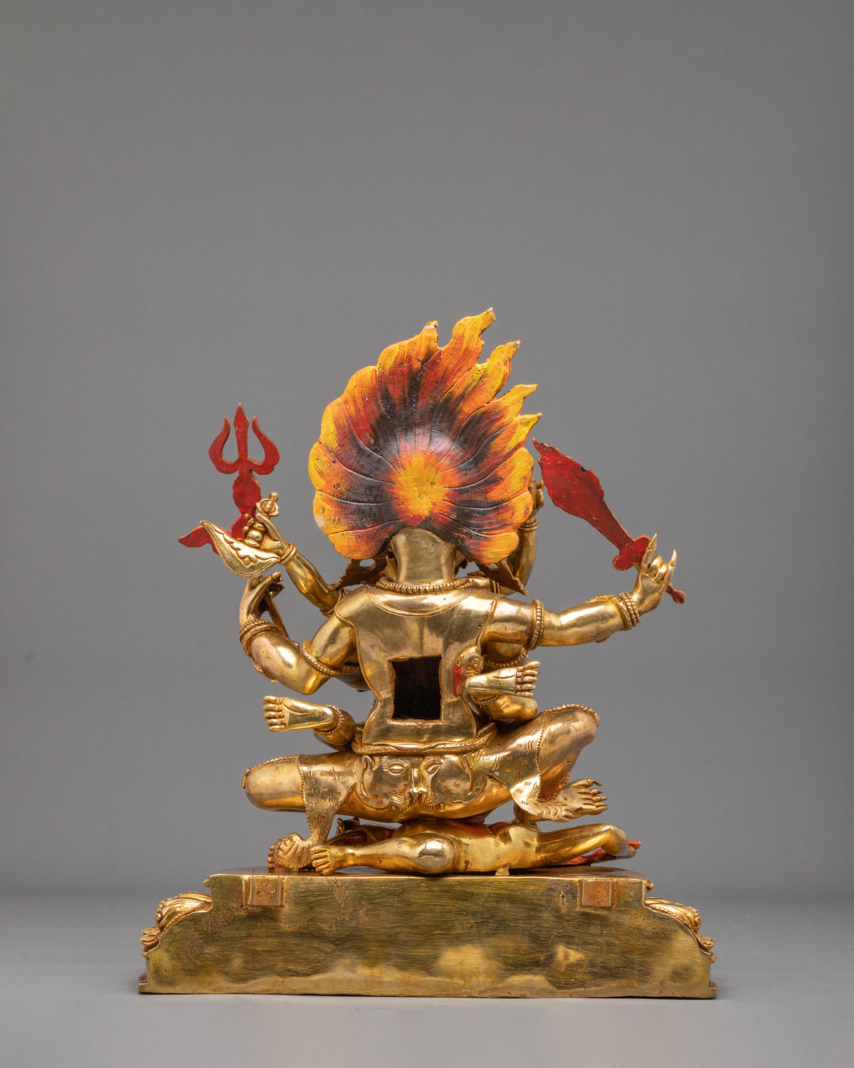 Chaturbhuja Mahakala Copper Sculpture