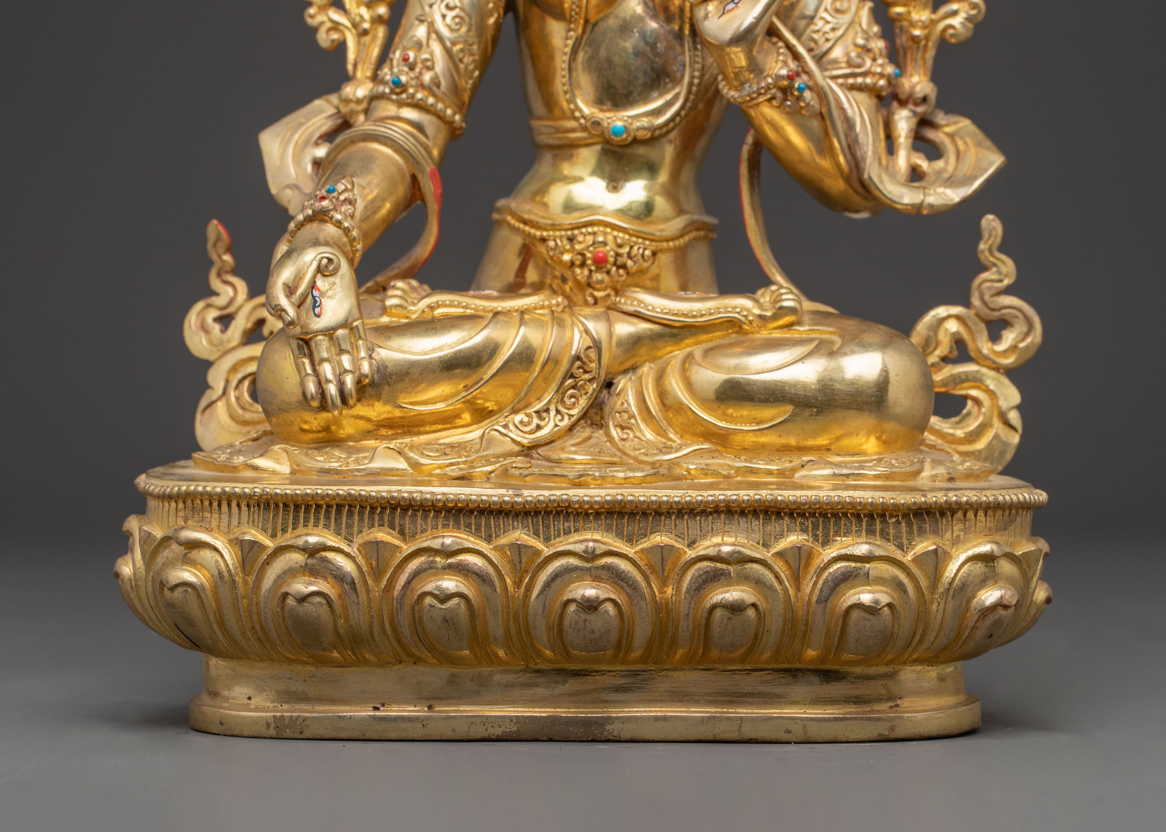 Divine Statue Of Seven Eyes White Tara | Goddess of Compassion