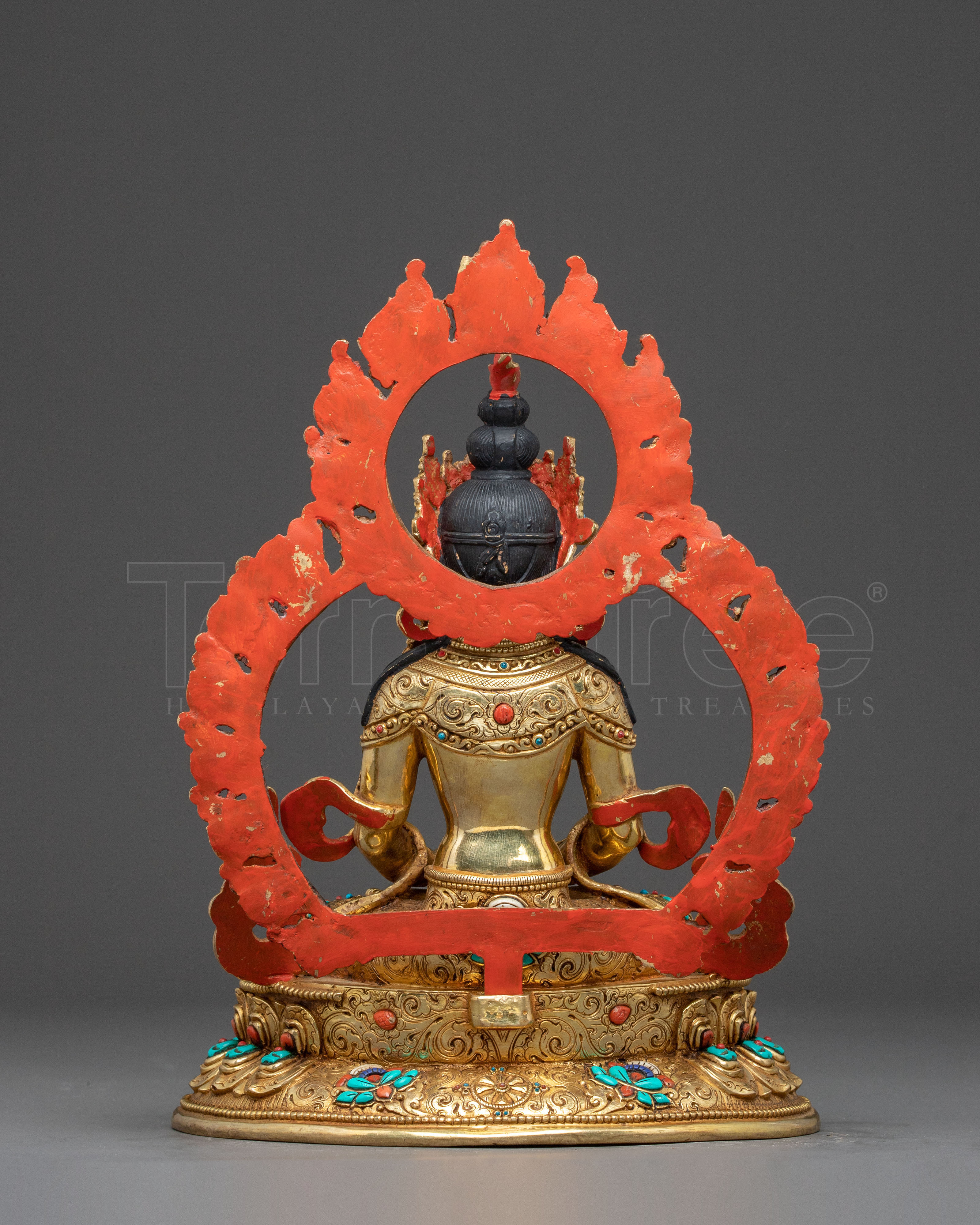 Handmade Amitayus Sacred Statue for Altar | Longevity, Healing and Spiritual Growth