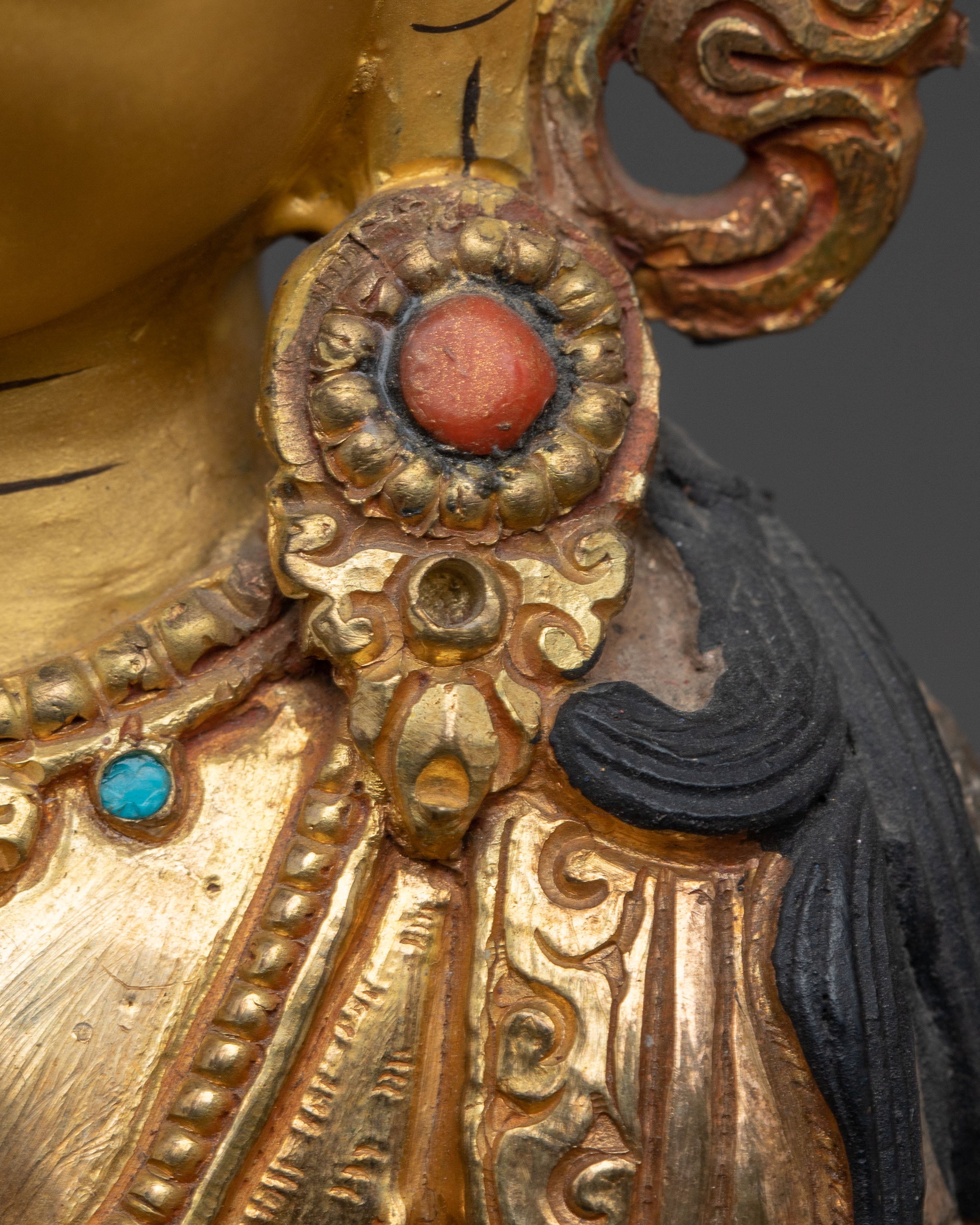 Golden Avalokiteshvara Handcrafted Statue | Meditation & Altar Decor