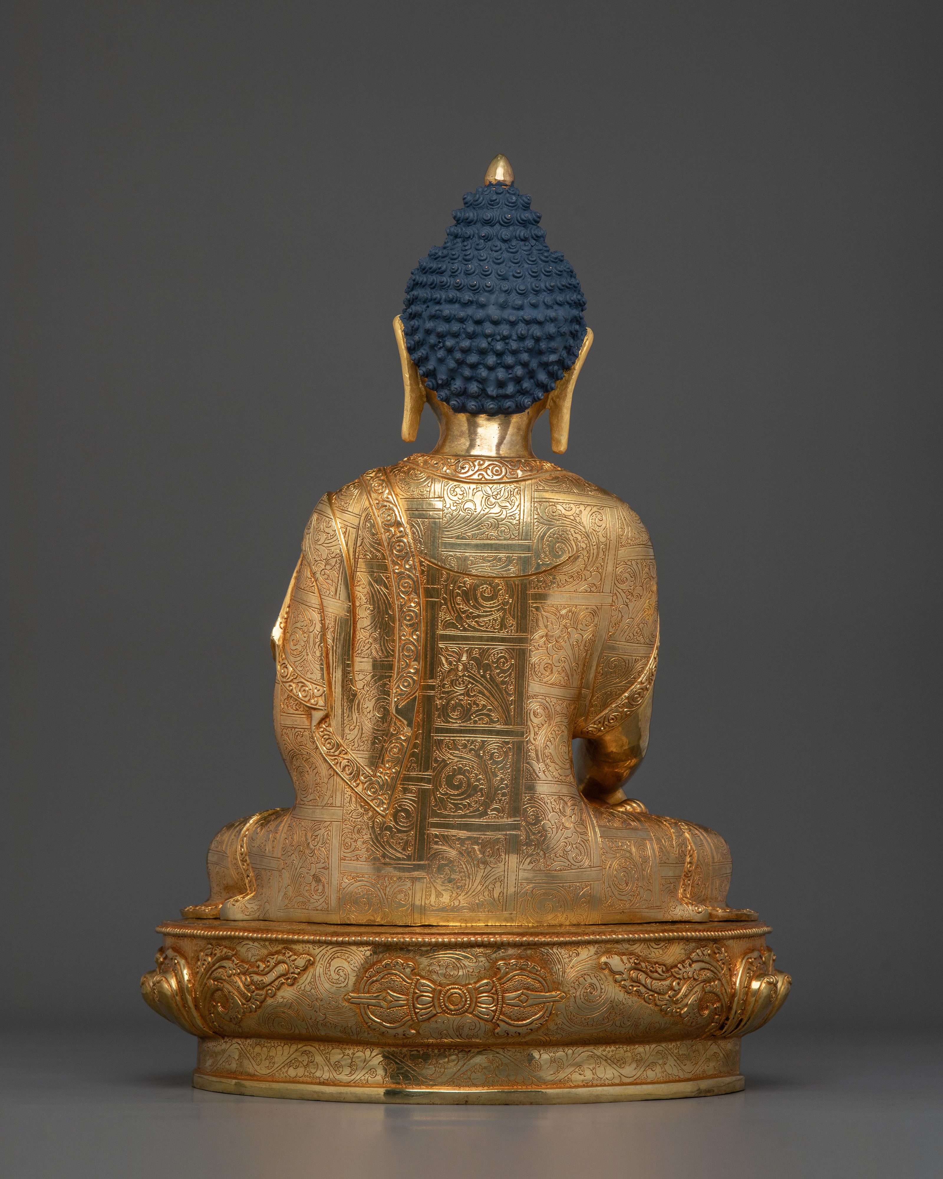 Shakyamuni Buddha Statue | 24K Gold Gilded Figurine