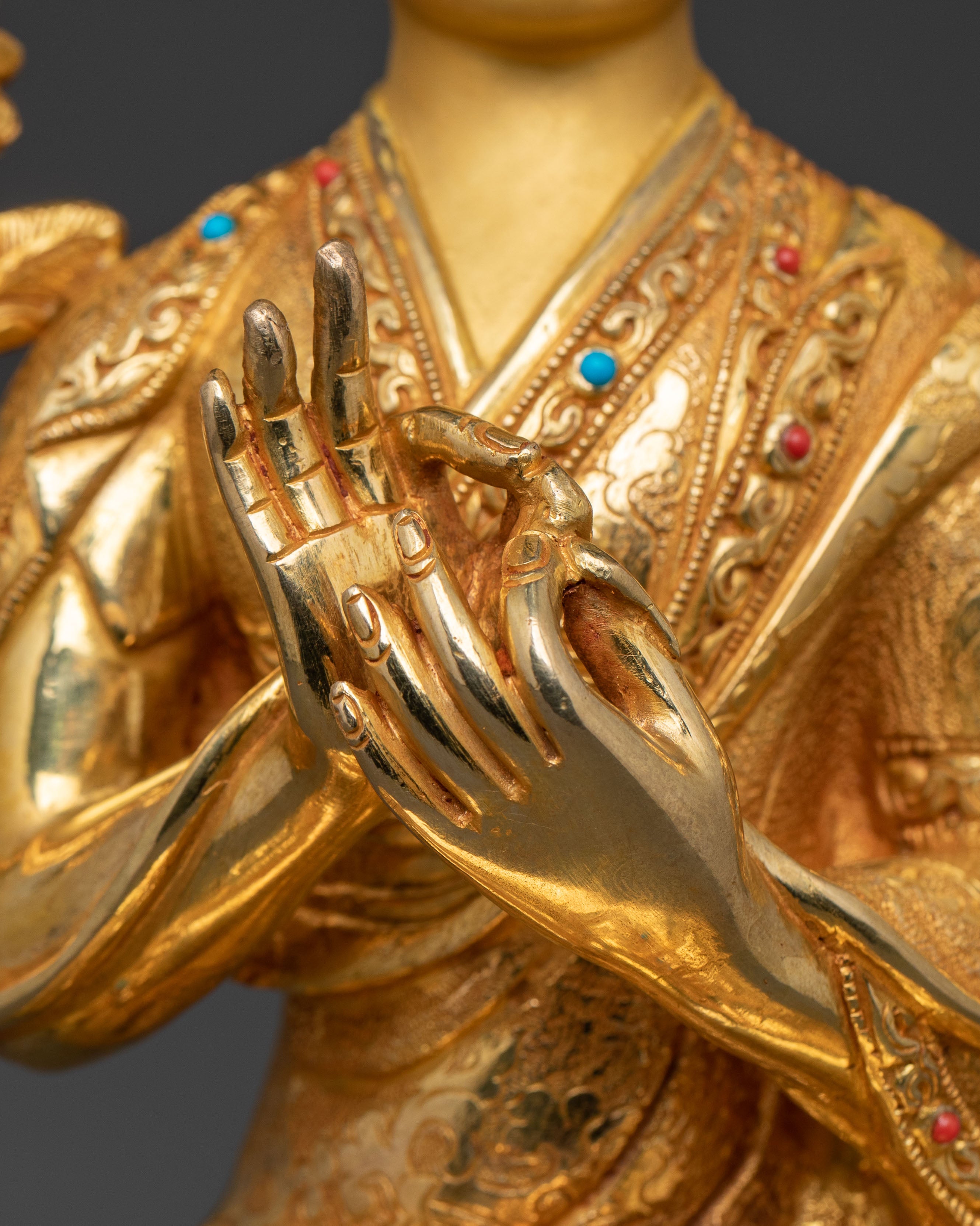 Tsongkhapa Spiritual Statue with Disciples | Altar Decor