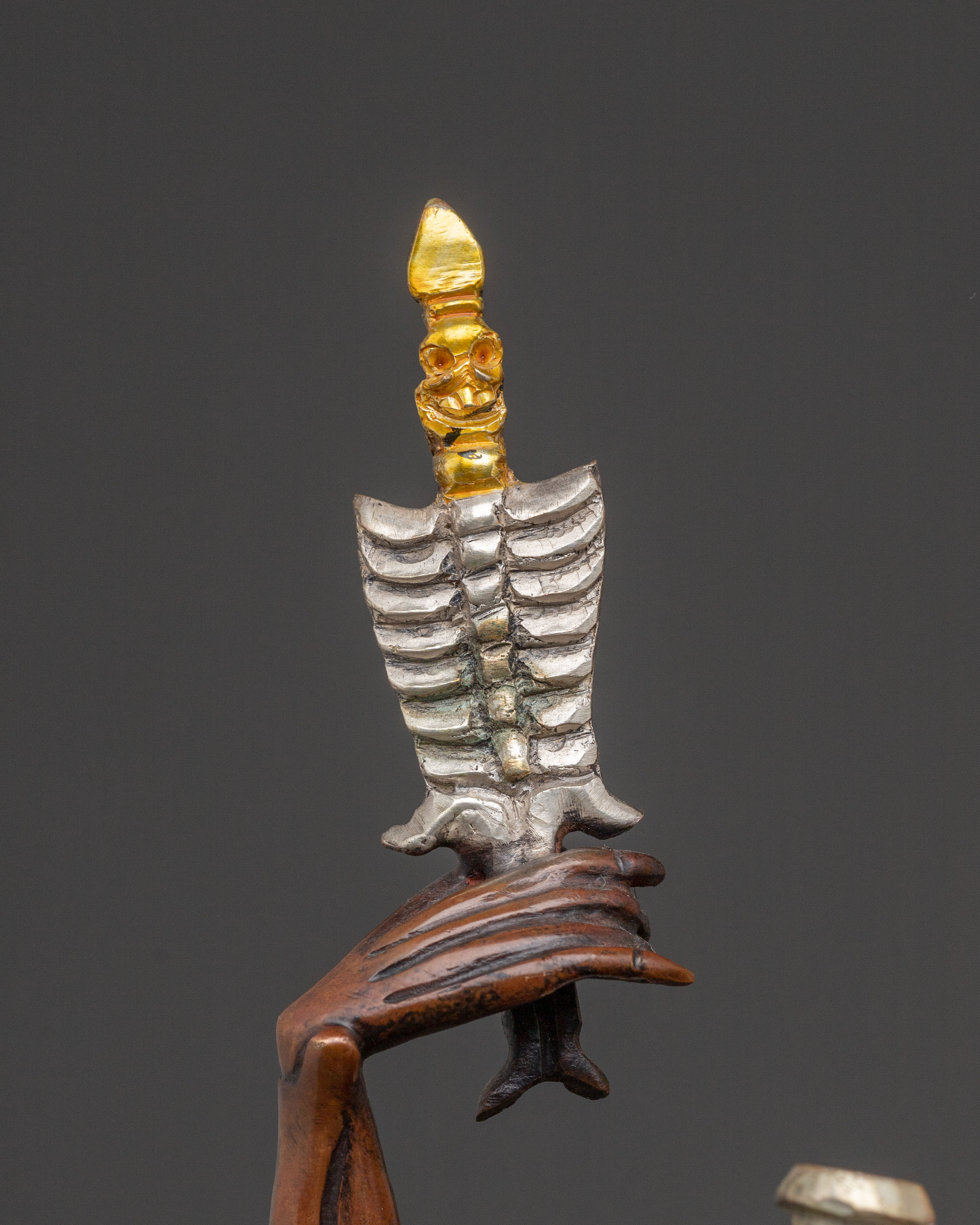 Chittipati Protection Statue: Copper Skeleton Duo