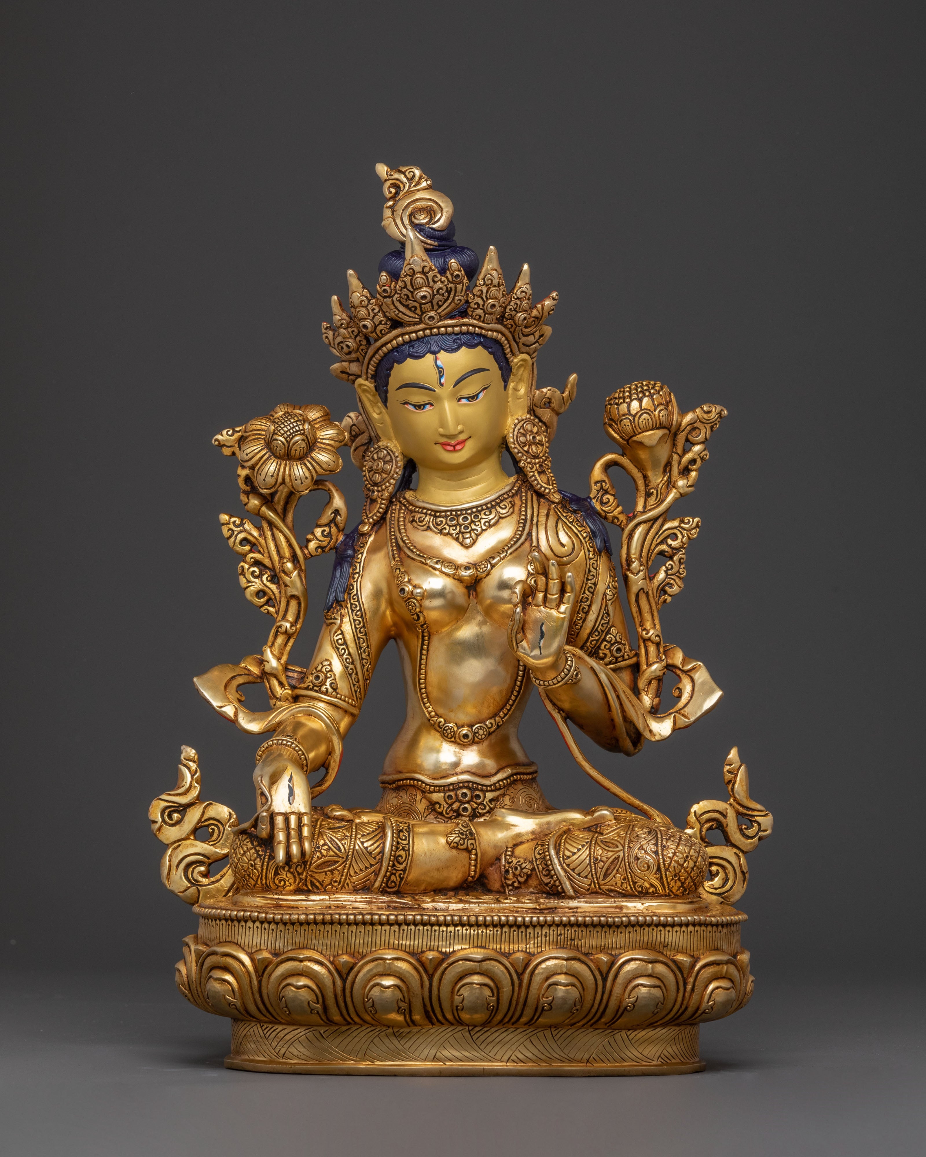 Six Bodhisattva Statue Altar Set | Hand-Gilded Copper Statue