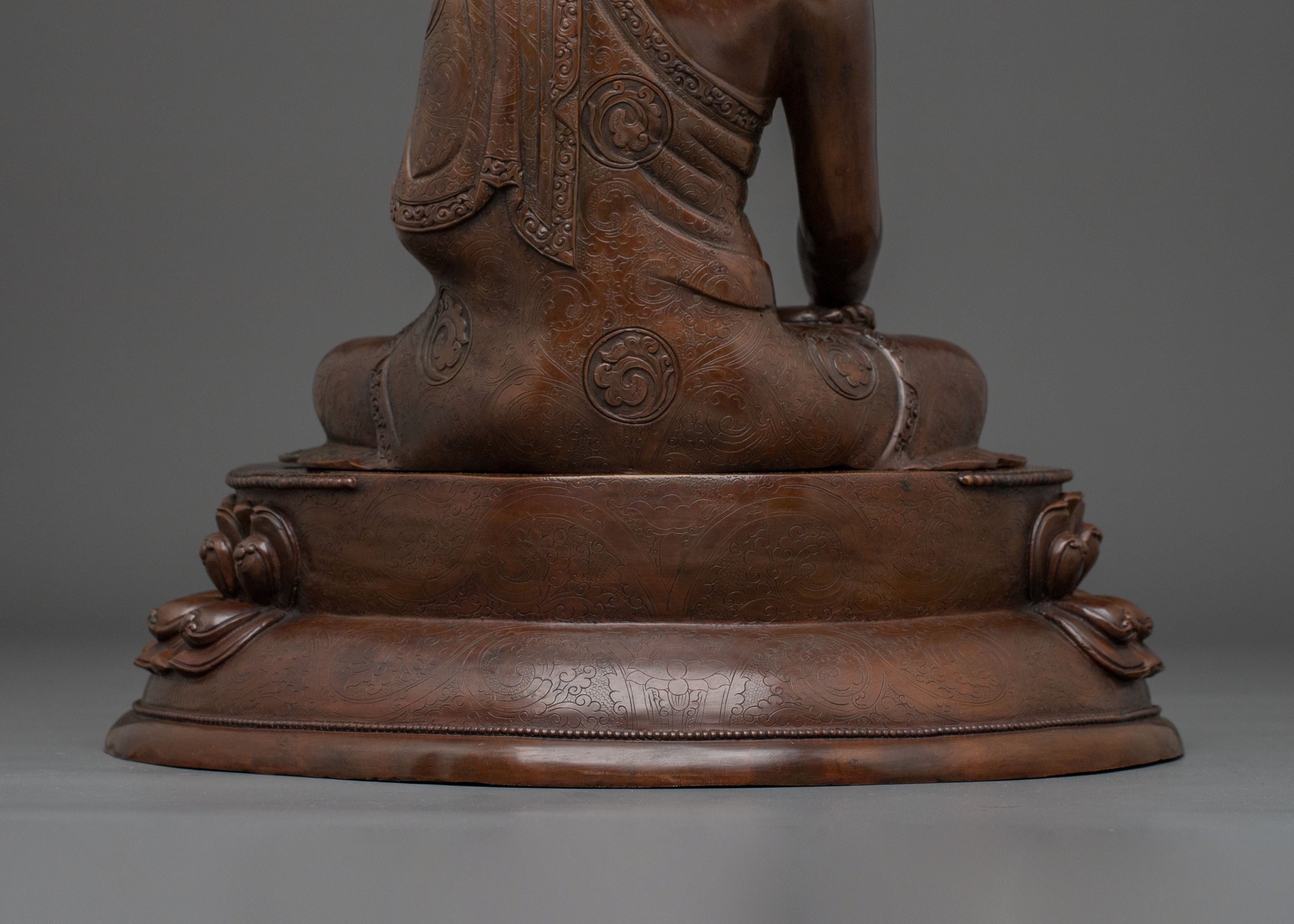 Shakyamuni Buddha Statue | Oxidized Copper Figurine