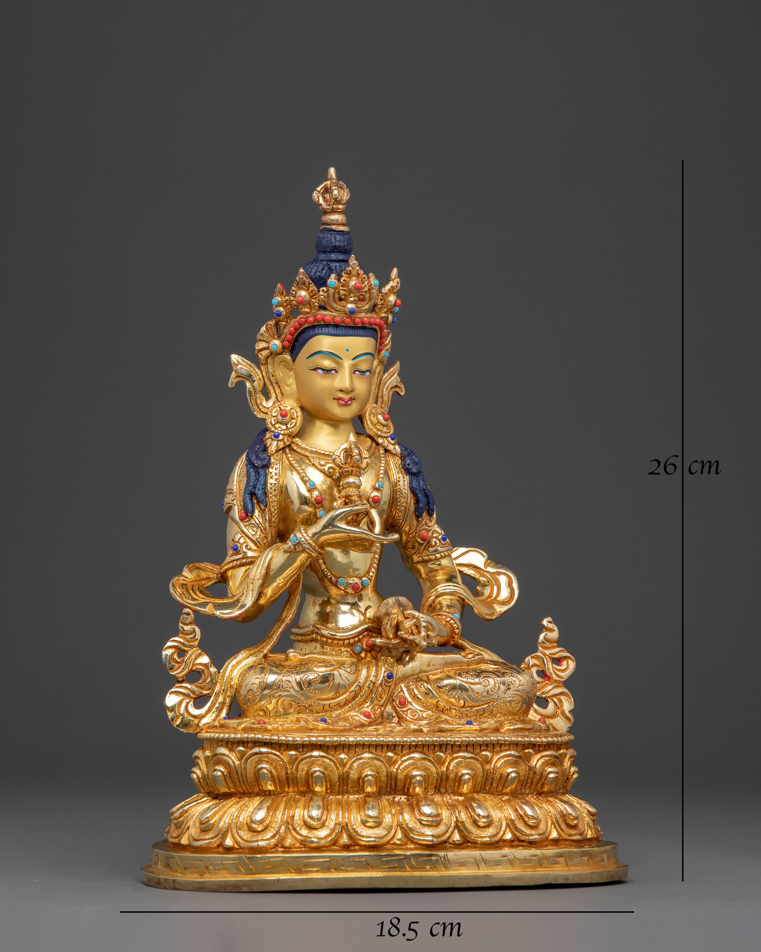The Divine Vajrasattva Statue: Handcrafted Copper & Gold