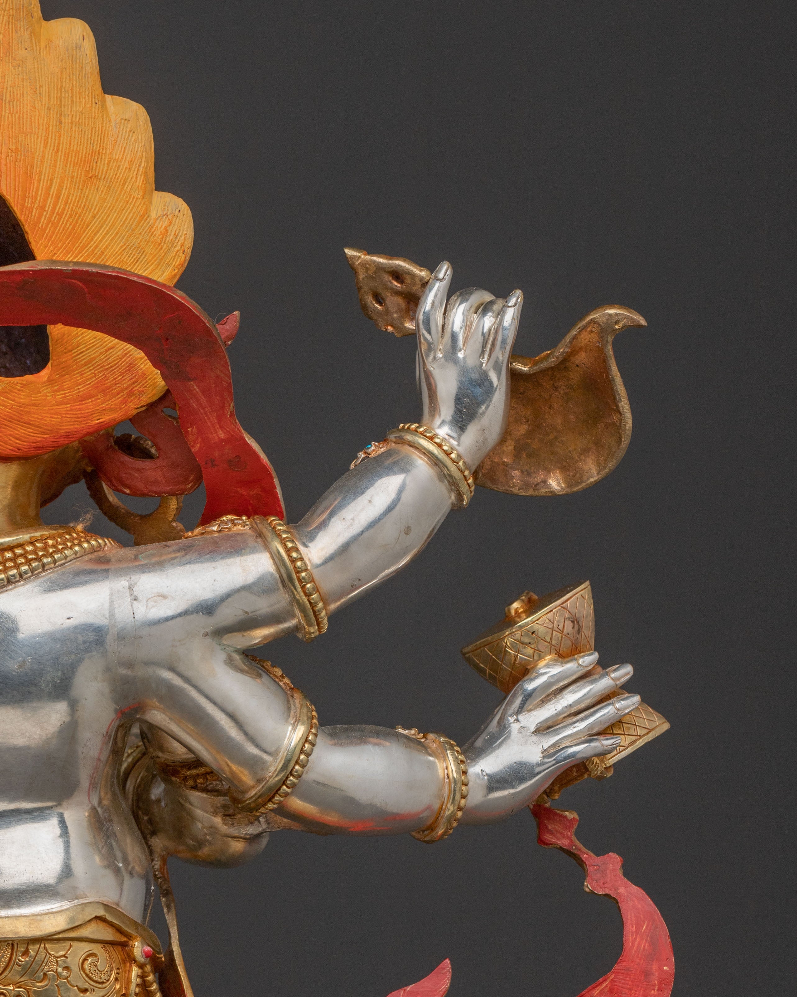 White Mahakala Statue Protector of Prosperity