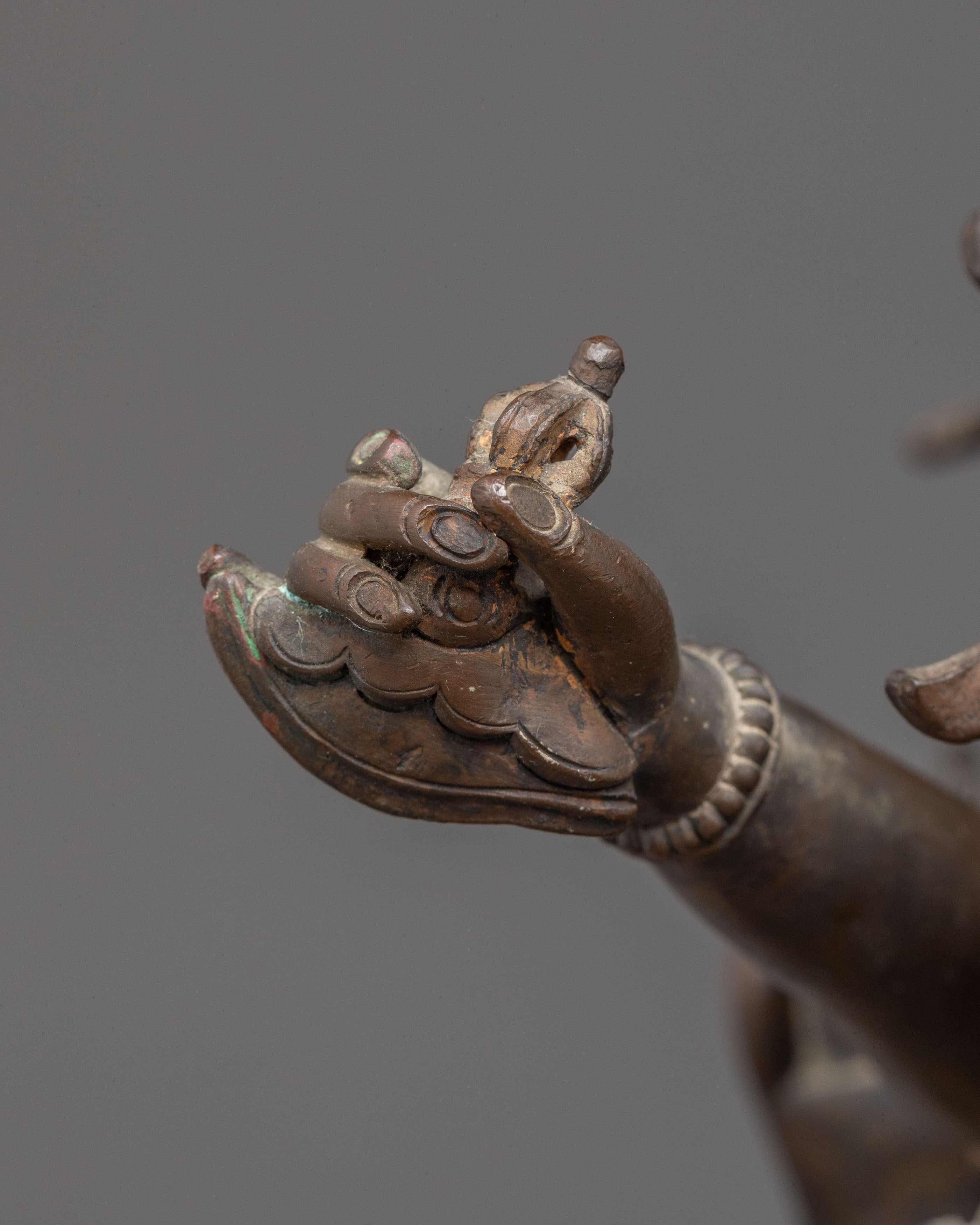 Handmade Manjushri with Consort Oxidized Statue – Ancient Wisdom Sculpture