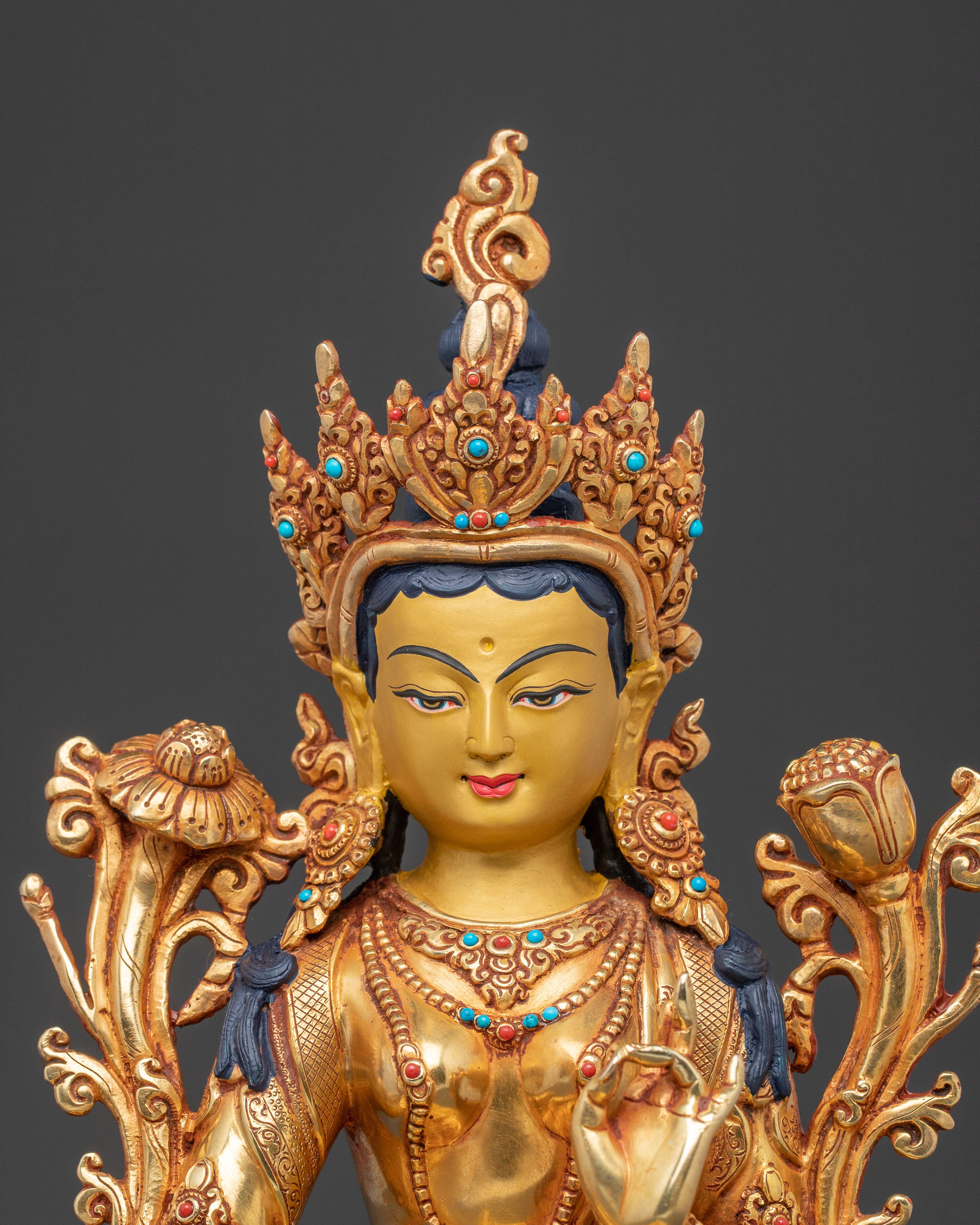 Green Tara Healing Handcrafted Statue | Goddess of Compassion