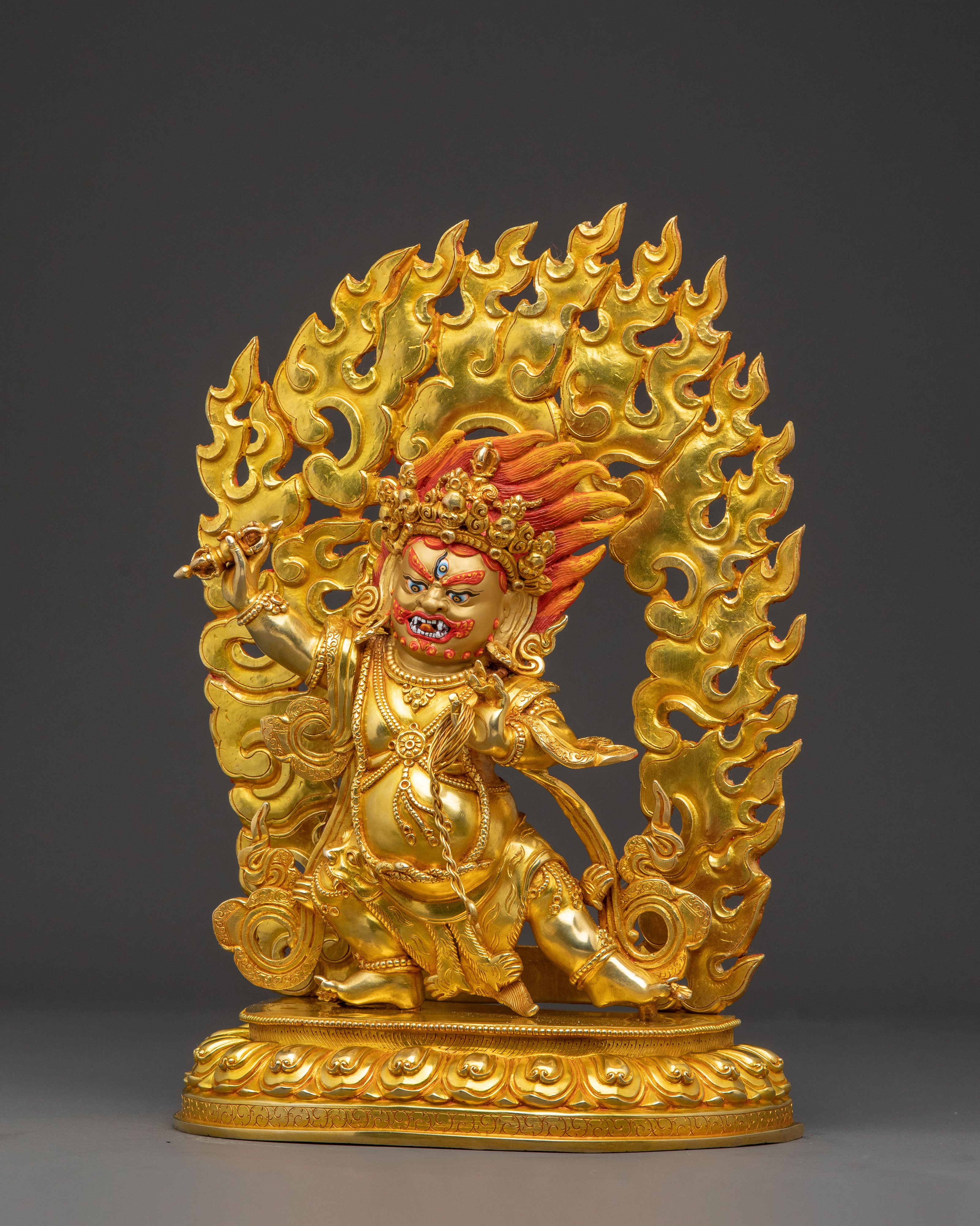 Vajrapani Golden Statue | Sacred Meditational Decor