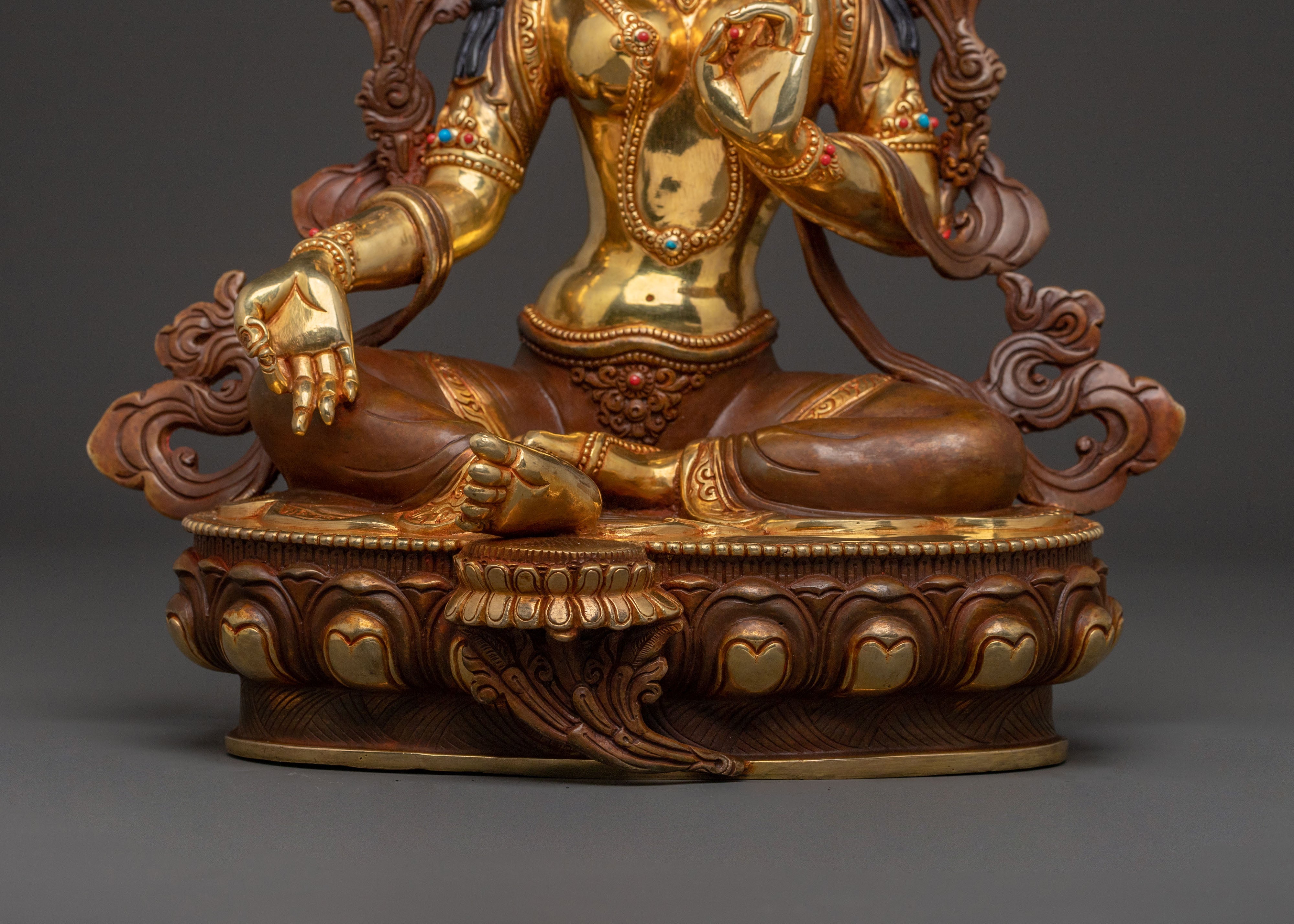 Green Tara Blessing Statue | Protector Figure