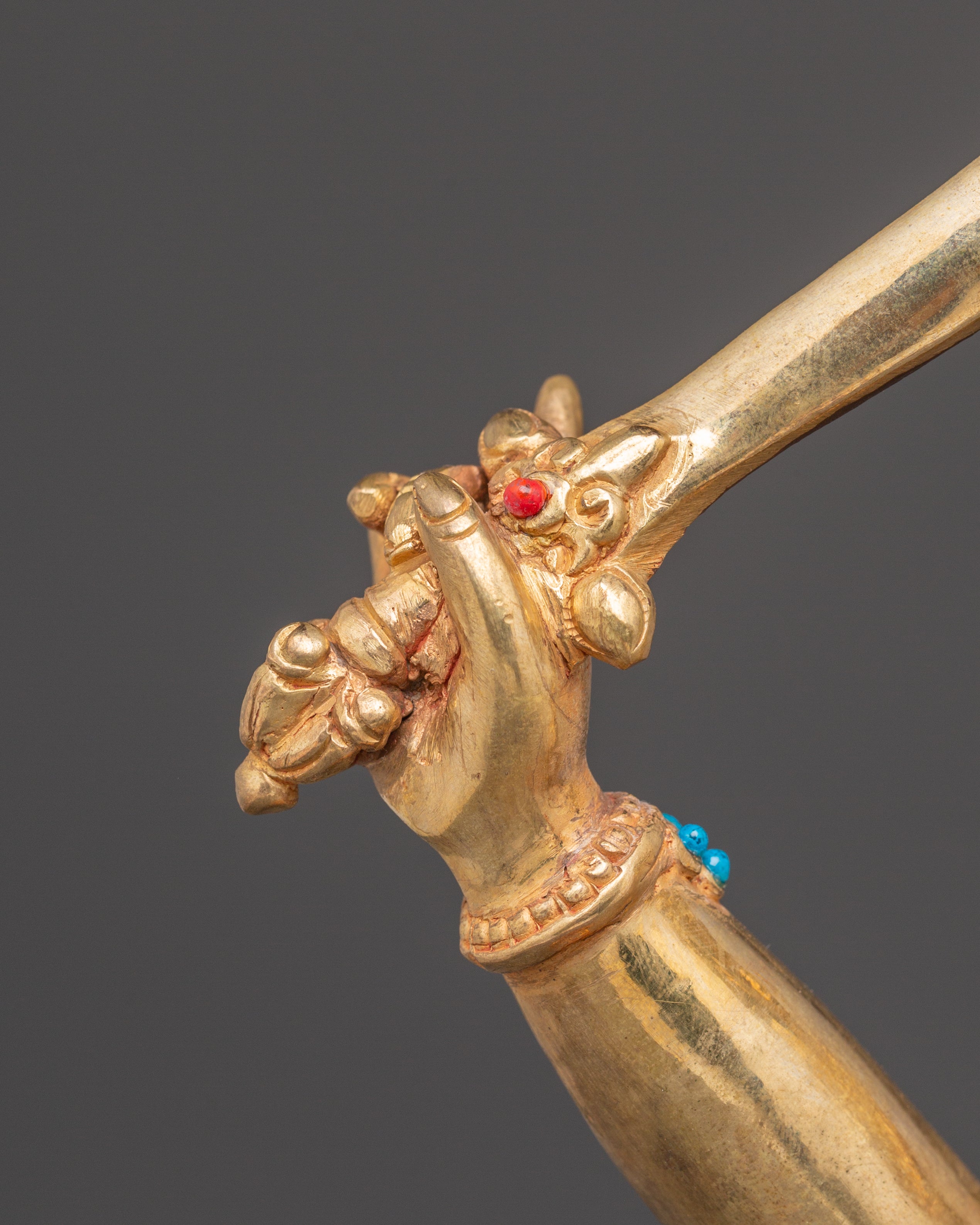 Handmade Golden Statue of Manjushri: The Wisdom Bodhisattva | Nepali Art